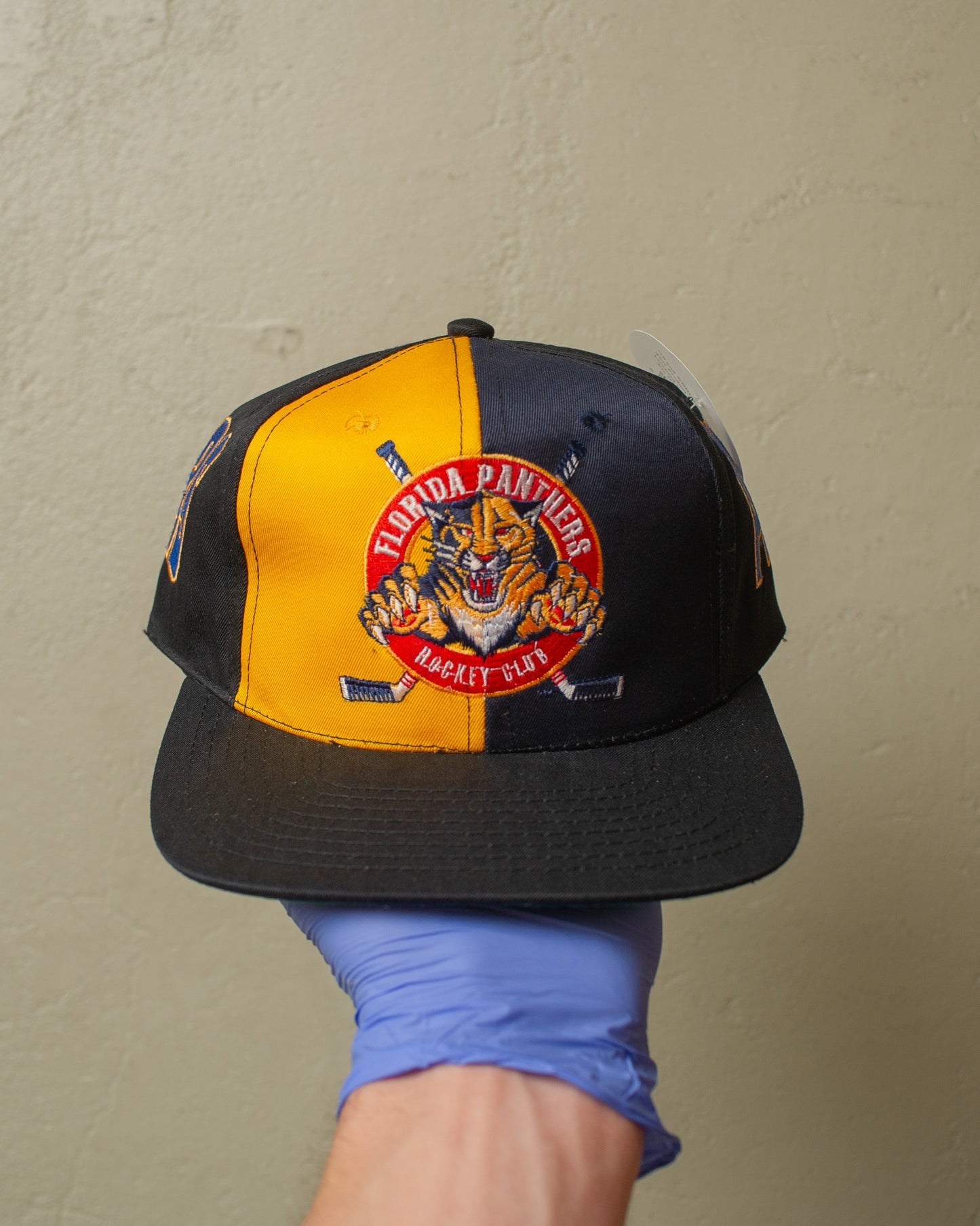 1990s Deadstock Florida Panthers NHL Snapback navyblue/yellow