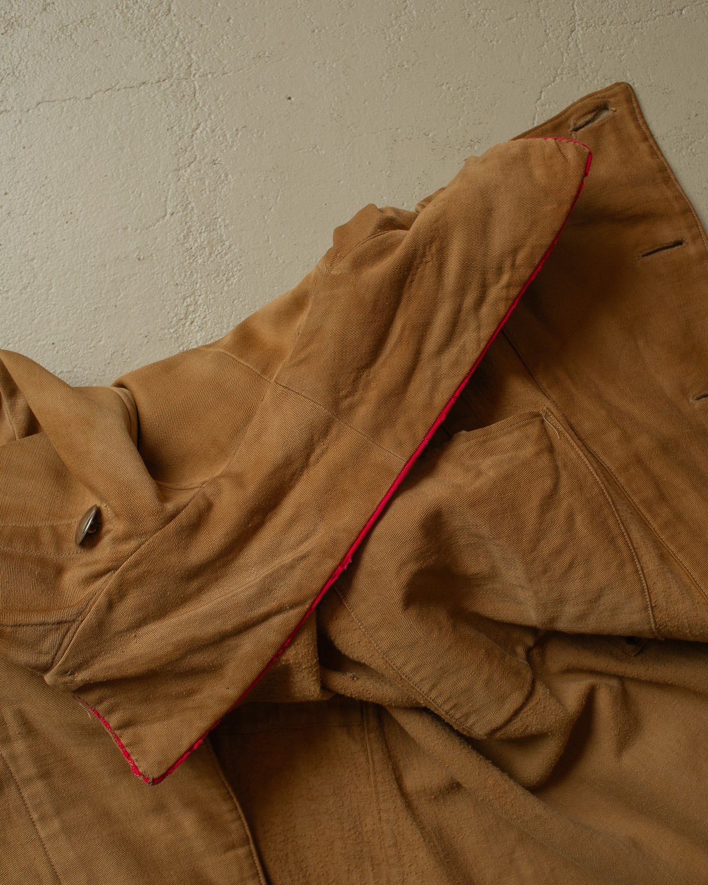 1920s German Volunteer Firefighter Moleskin Jacket brown - S/M