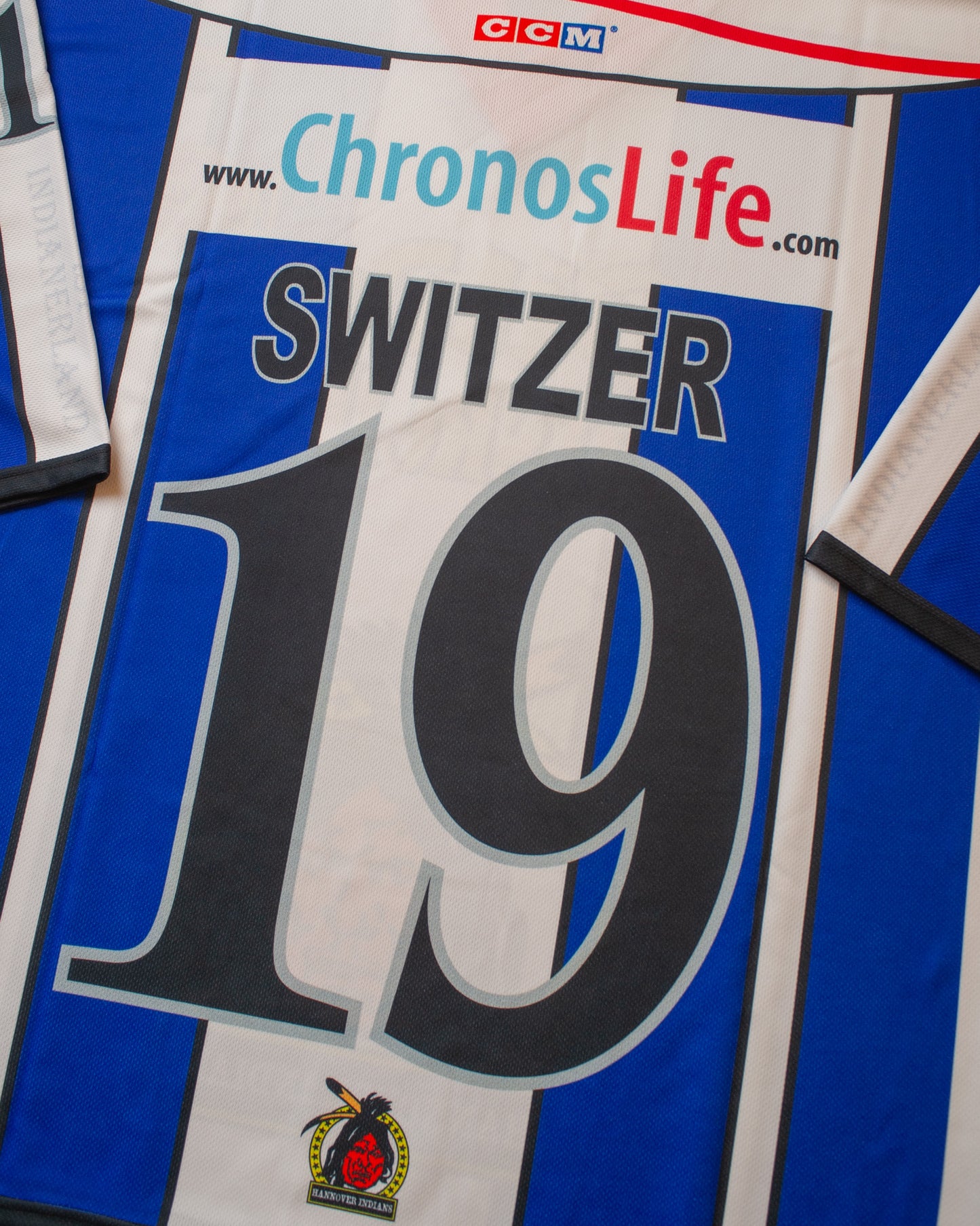2004 unworn Hannover Indians "Switzer" 19 Icehockey Jersey - XXL