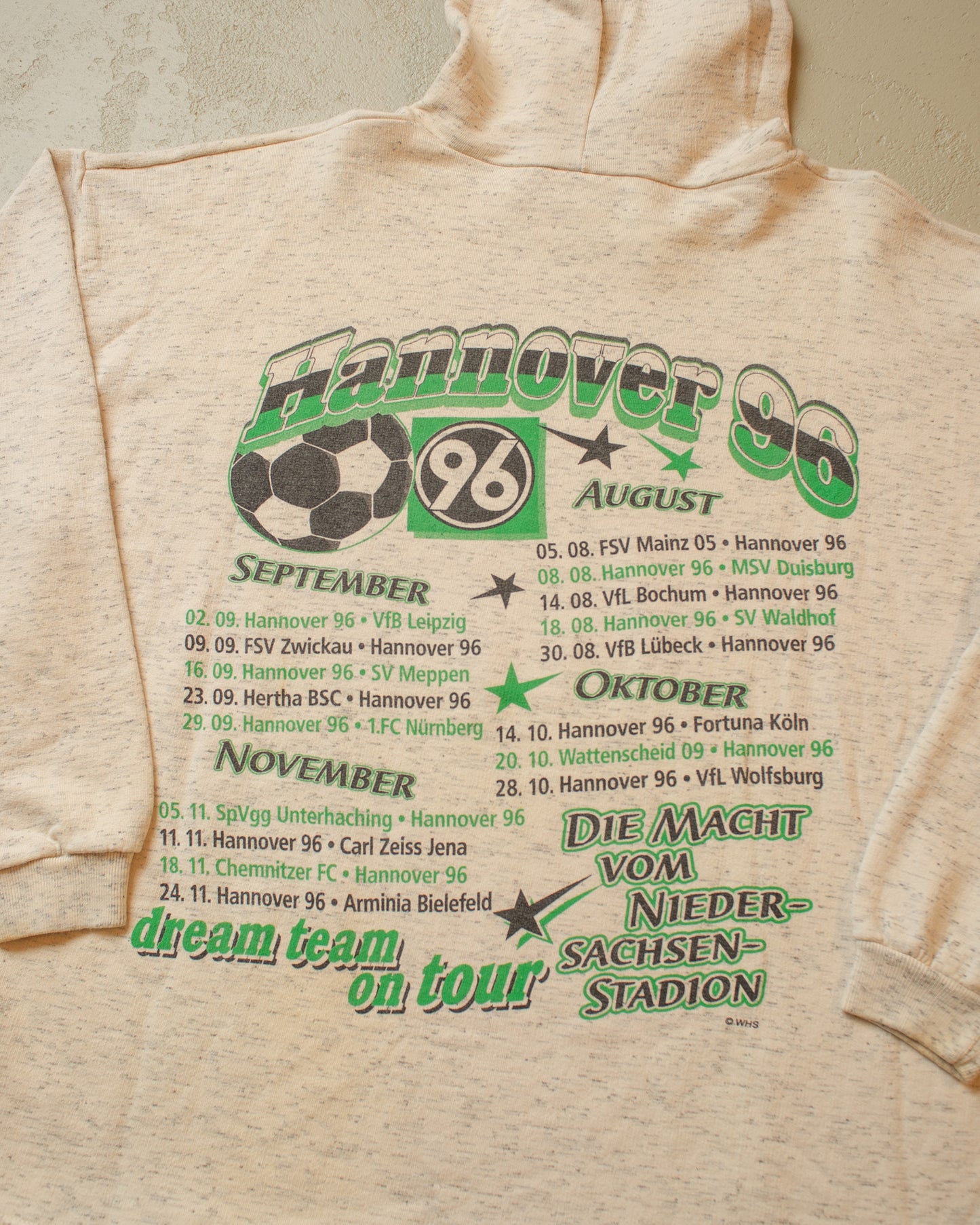 1996 "100 Jahre" Hannover 96 Hoodie creme/grey - L/XL