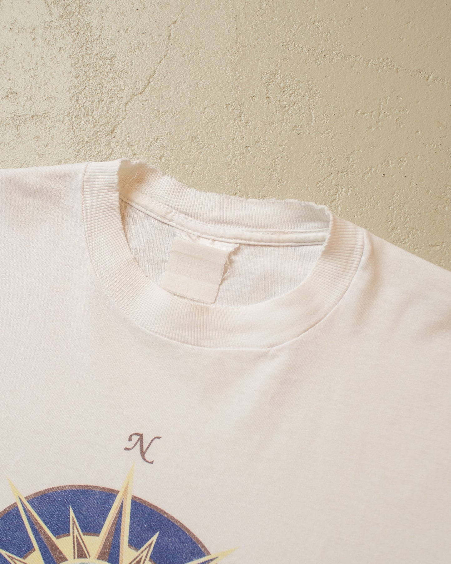 Expo 2000 Hannover distressed Compass T-shirt white - M/L