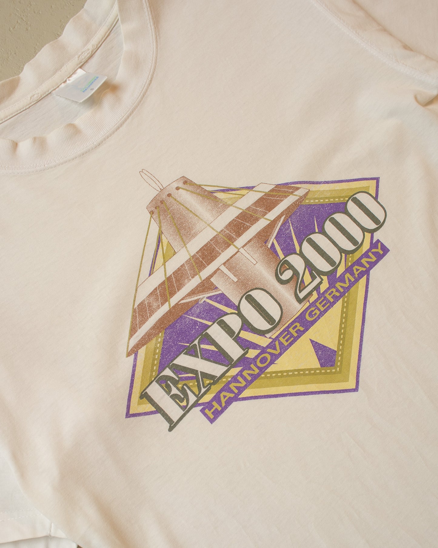 Expo 2000 Hannover distressed Tower T-shirt white - S/M