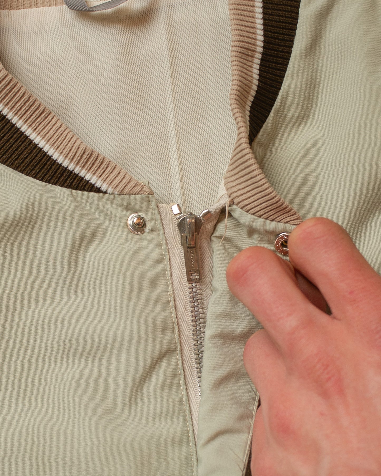 1960s European Windbreaker Jacket beige - L