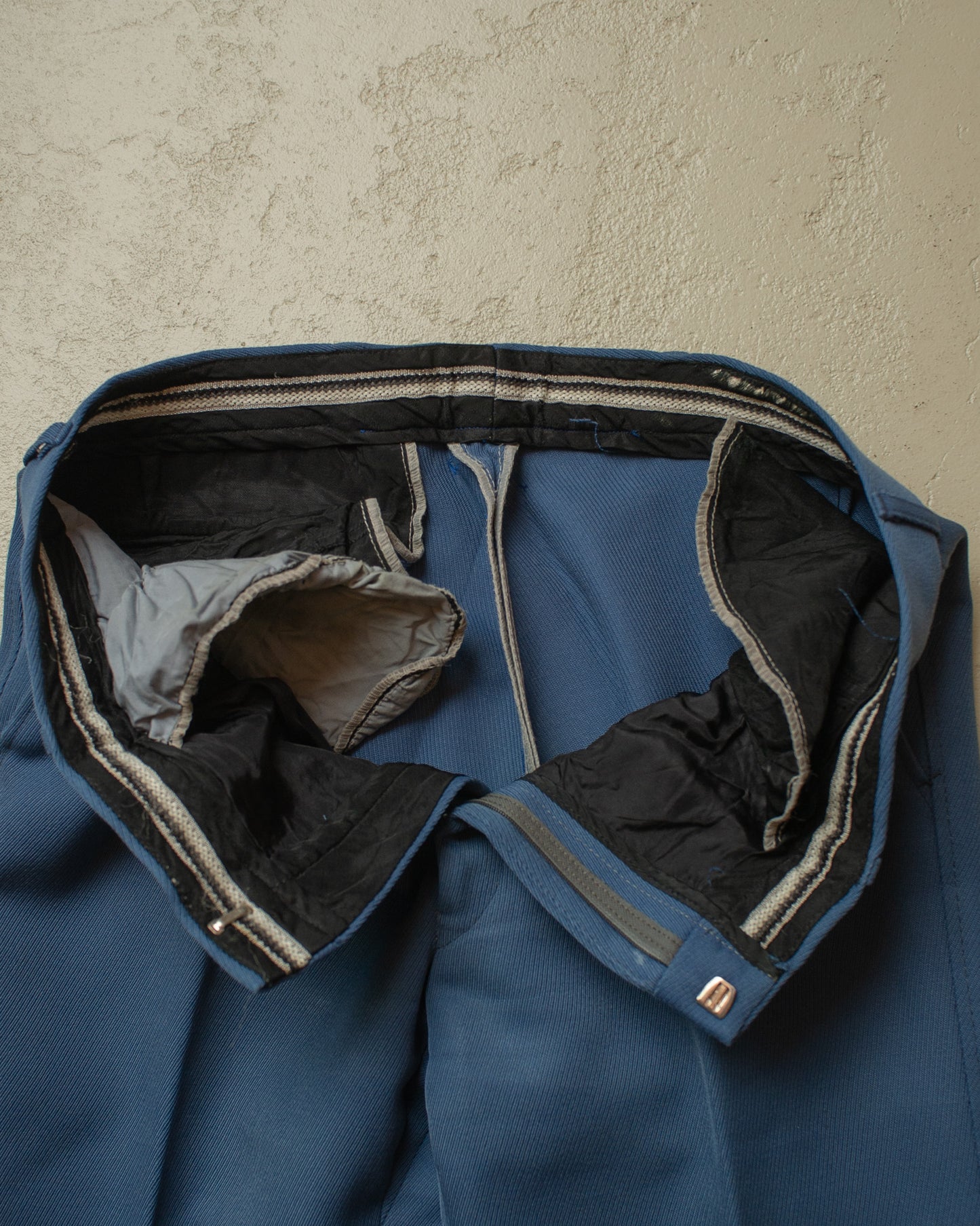 1970s Diolen Flared Suit Pants blue - W33 L32