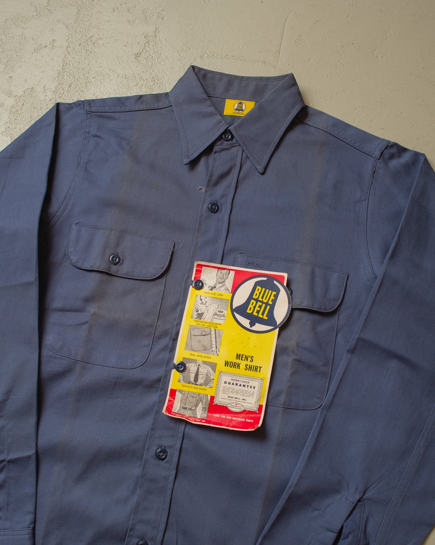 1950s Deadstock Blue Bell Work Shirt navyblue - M