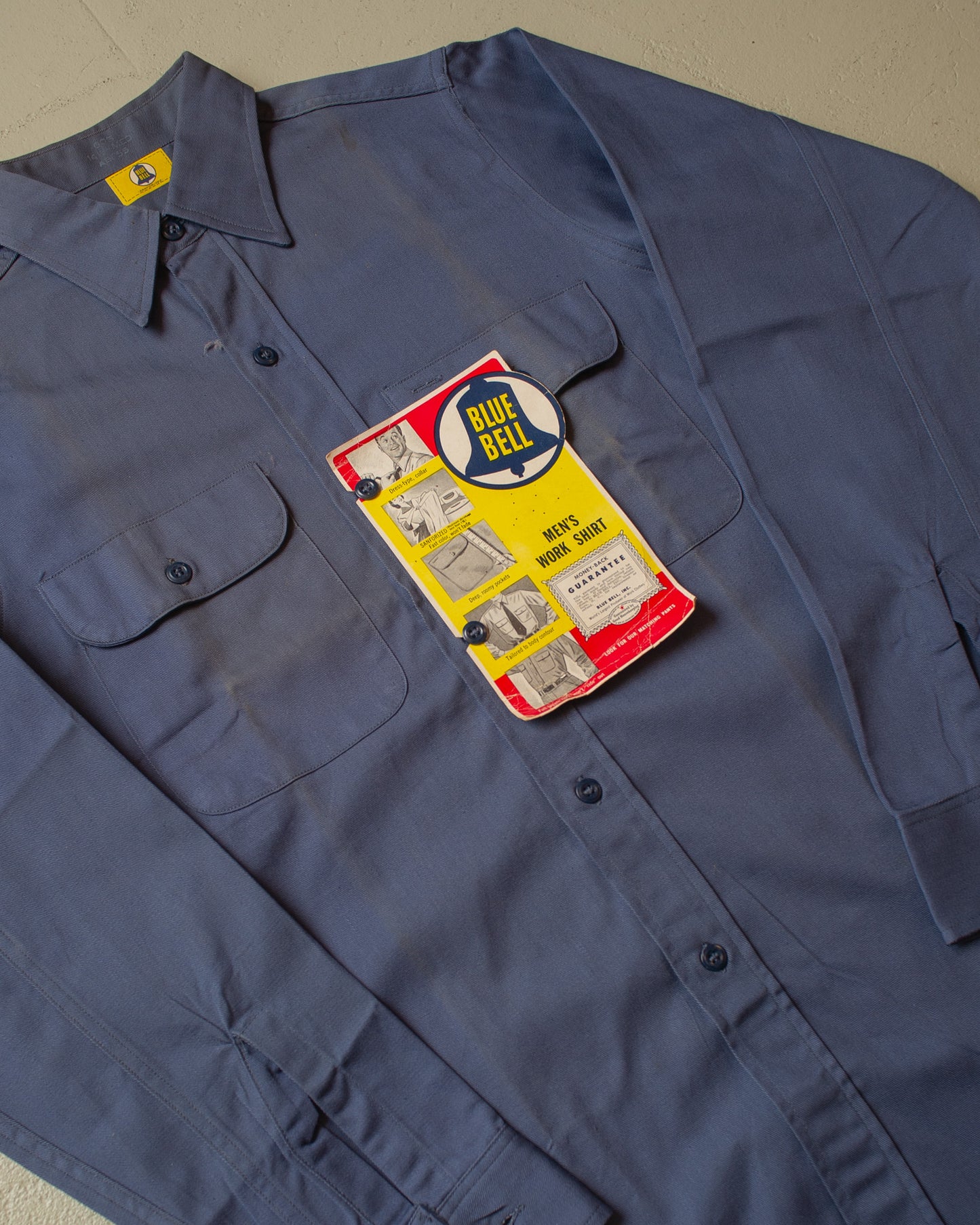 1950s Deadstock Blue Bell Work Shirt navyblue - M