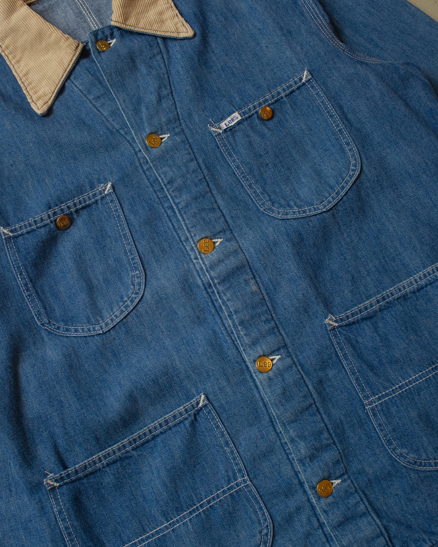 1980s Lee Denim Chore Coat blue - L/XL