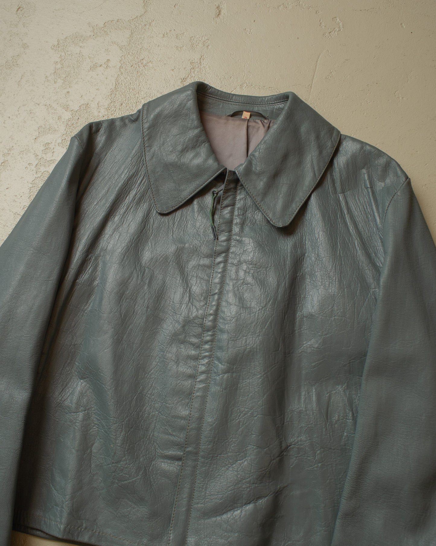 1980s German U-Boot Cowhide Leather Jacket grey - XL