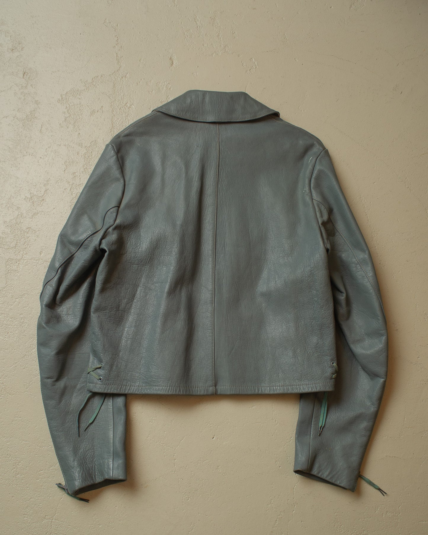 1980s German U-Boot Cowhide Leather Jacket grey - XL