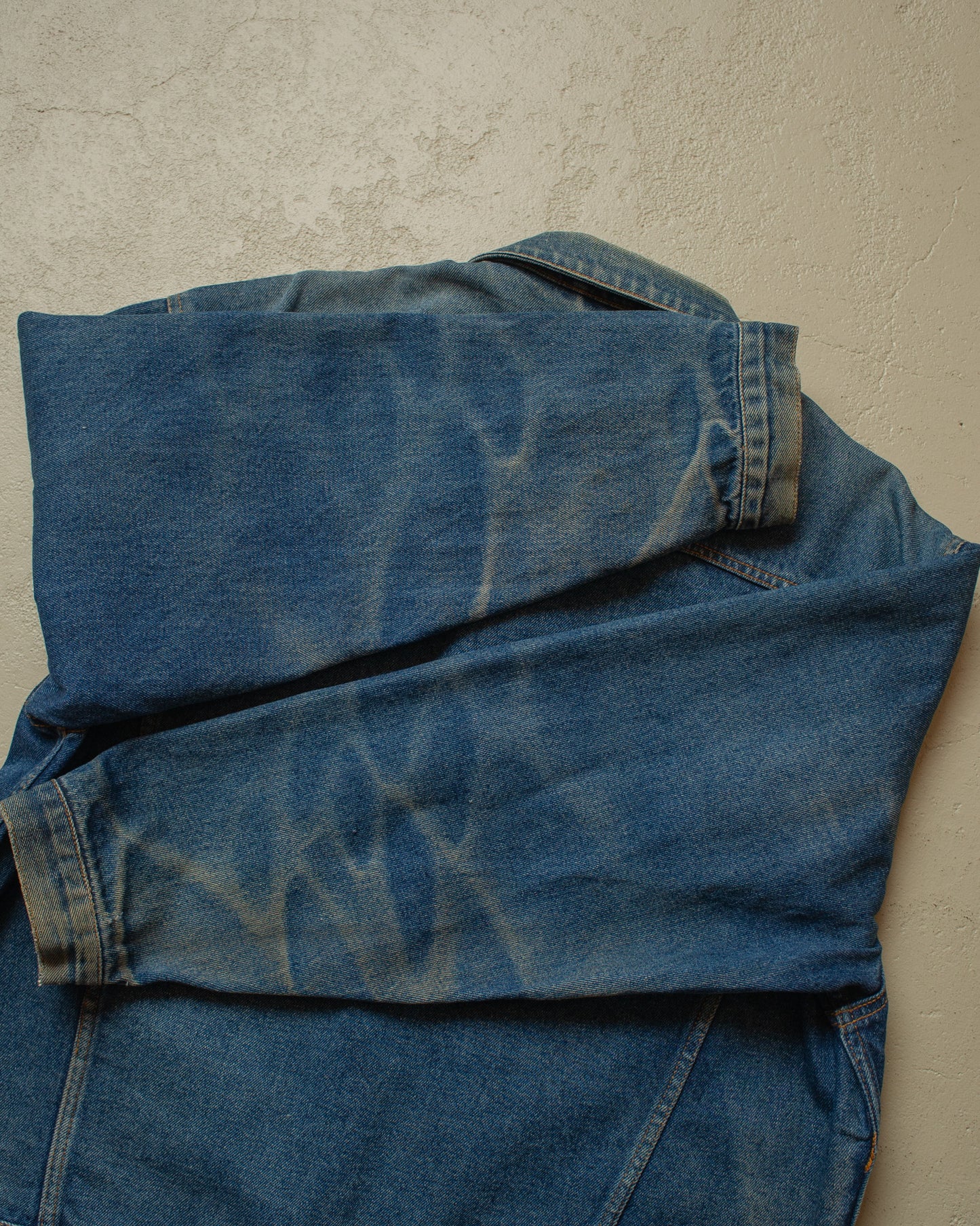 1990s Faded Euro Denim Jacket blue - XL