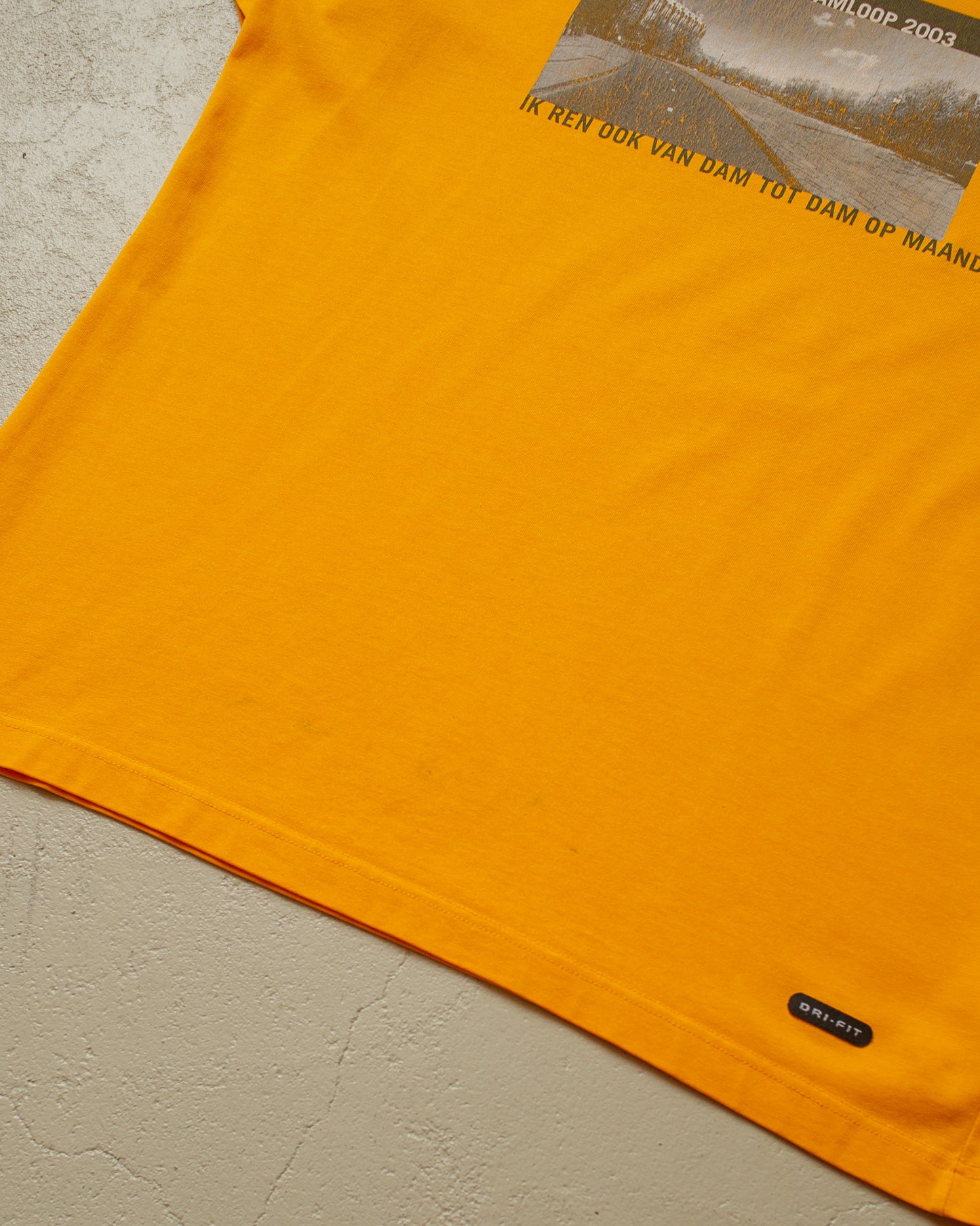 2003 Nike "Dam tot Damloop" Dutch Run T-shirt yellow - XL