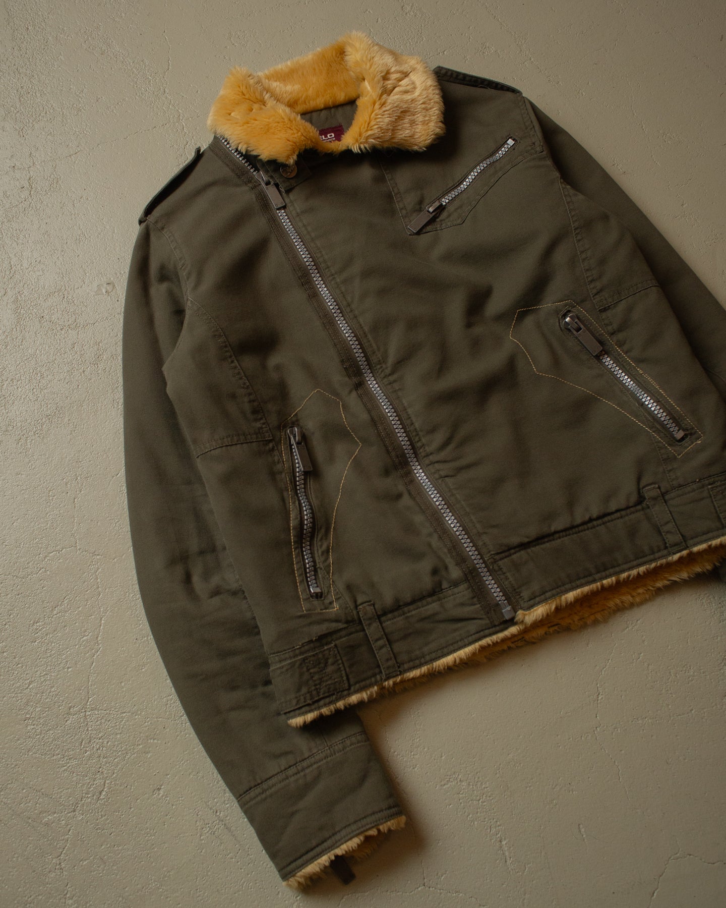 2000s Womens Kenvelo cropped Jacket khaki - M