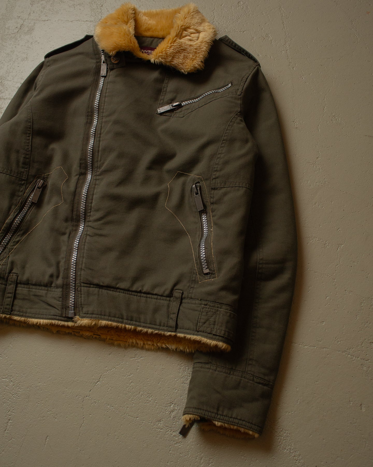 2000s Womens Kenvelo cropped Jacket khaki - M
