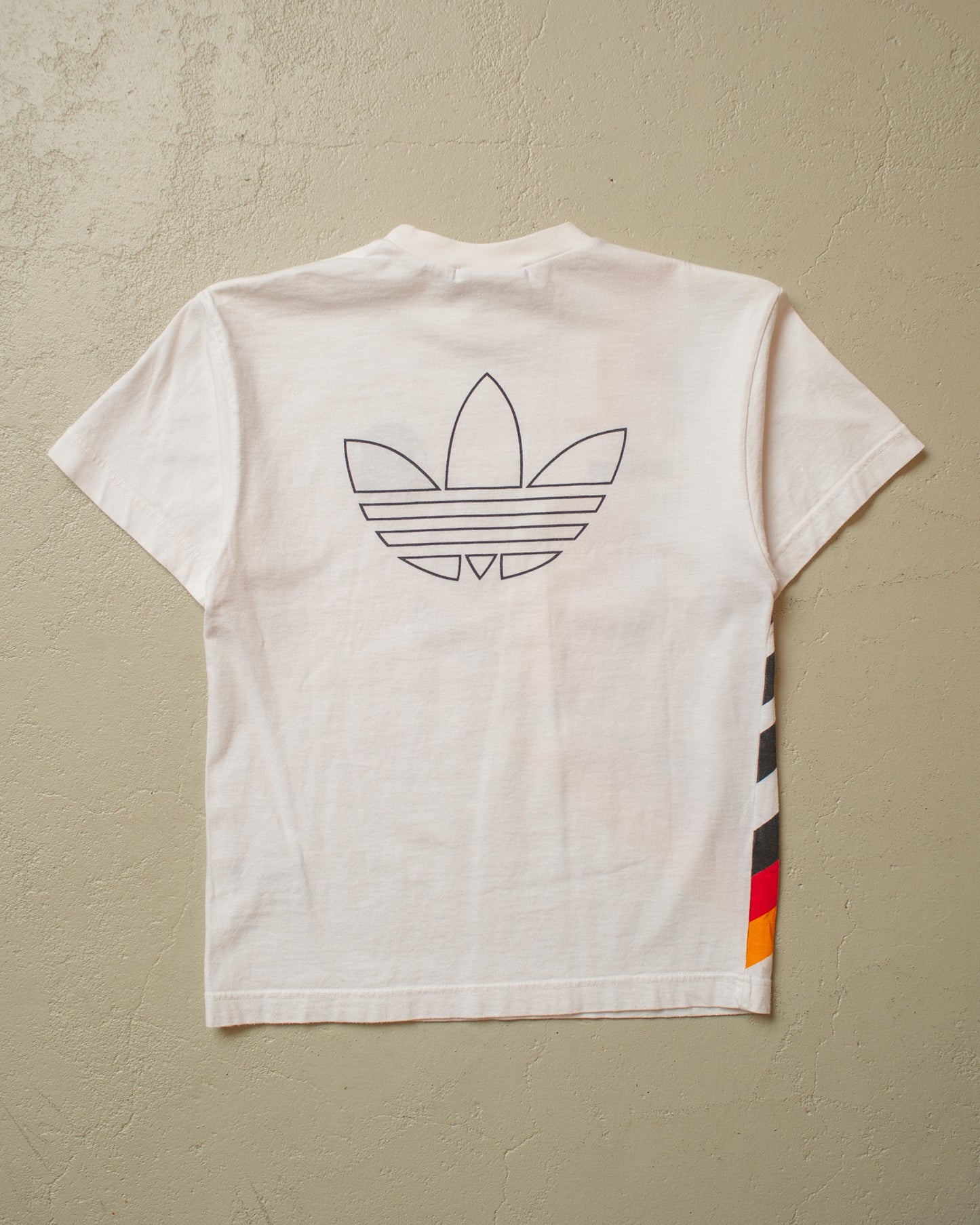 1990s Womens Adidas Germany Baby T-shirt white - XS