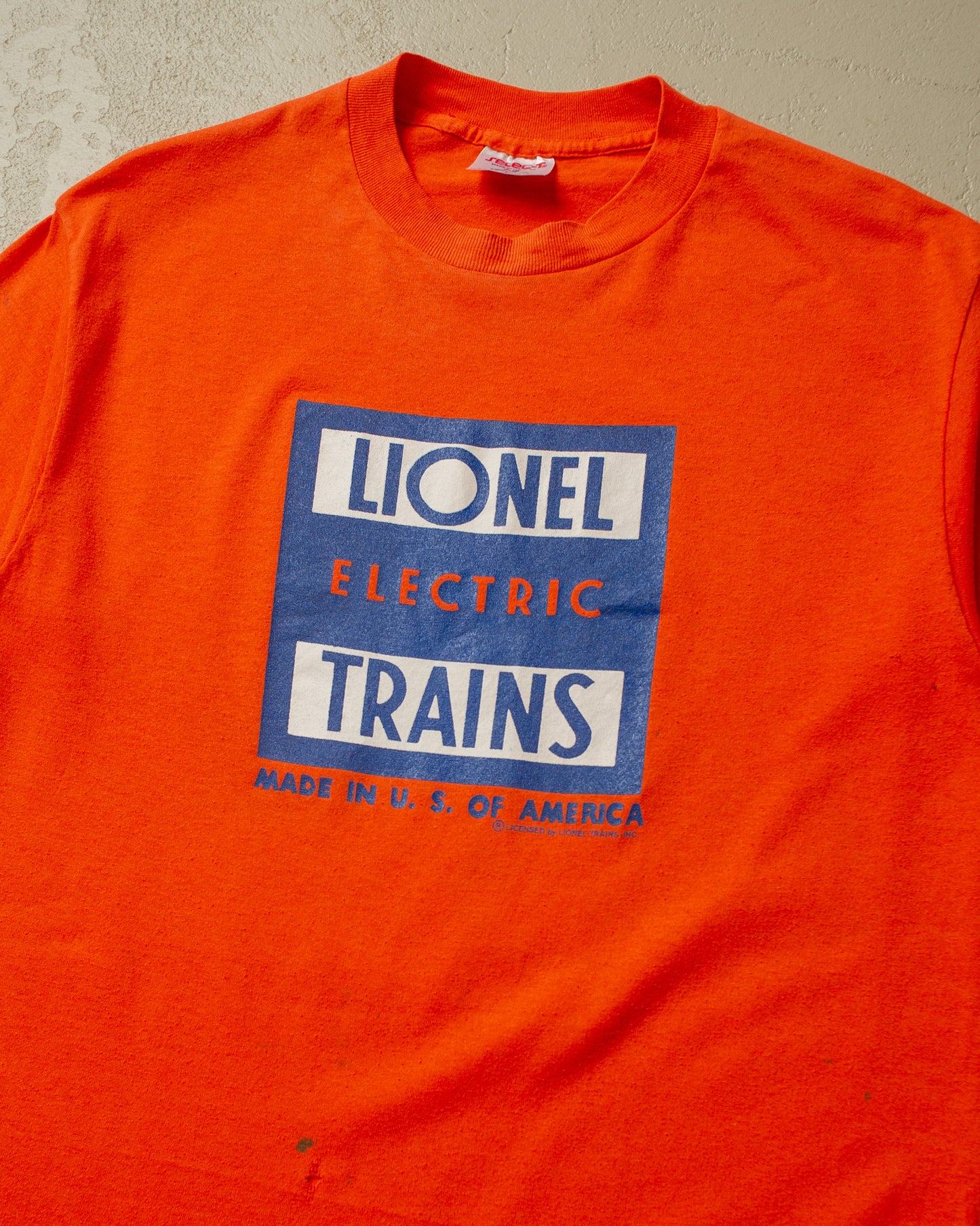 1990s distressed Lionel Electric Trains T-shirt orange - M