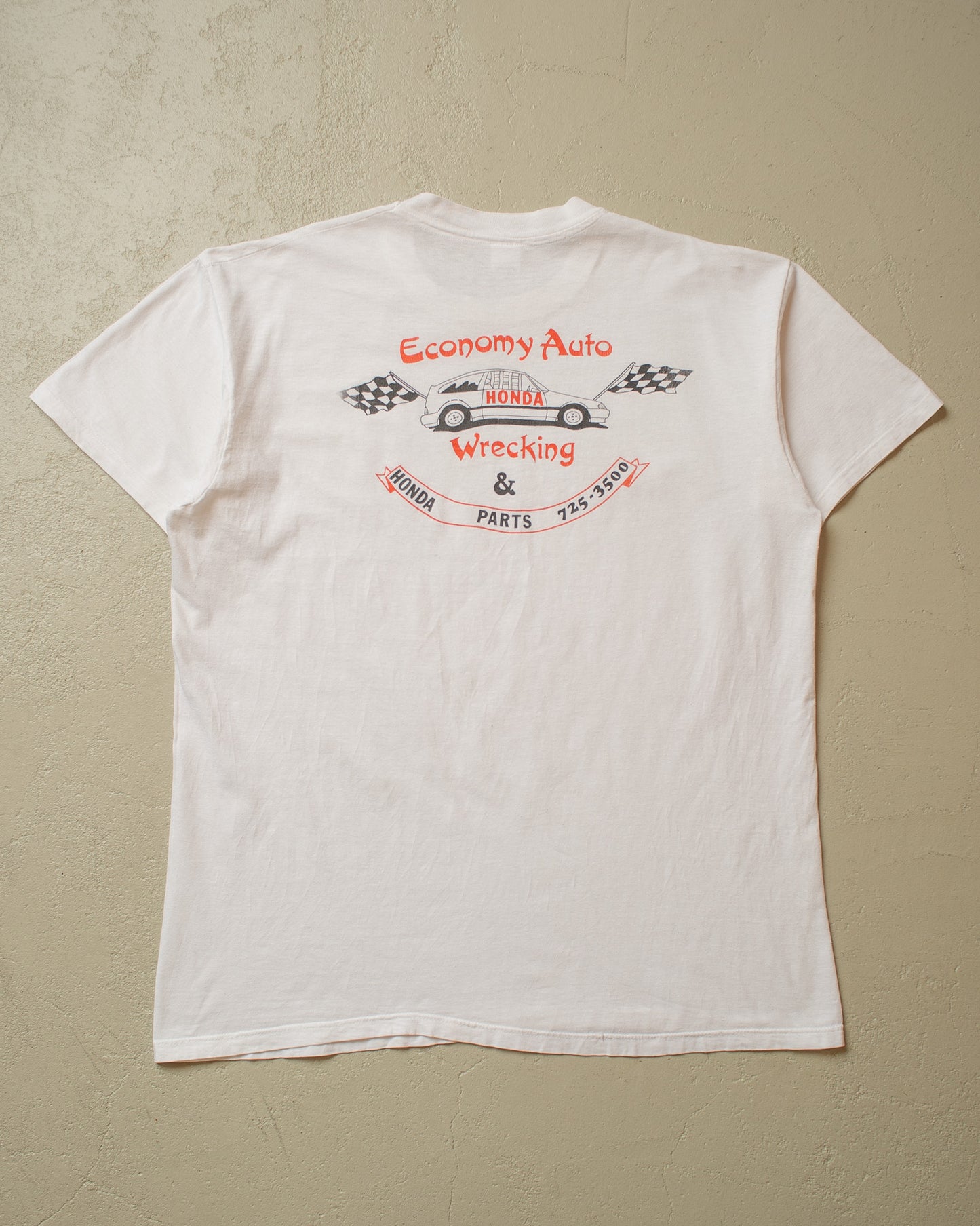 1990s Auto Wrecking & Honda Parts T-shirt white - XL/XXL