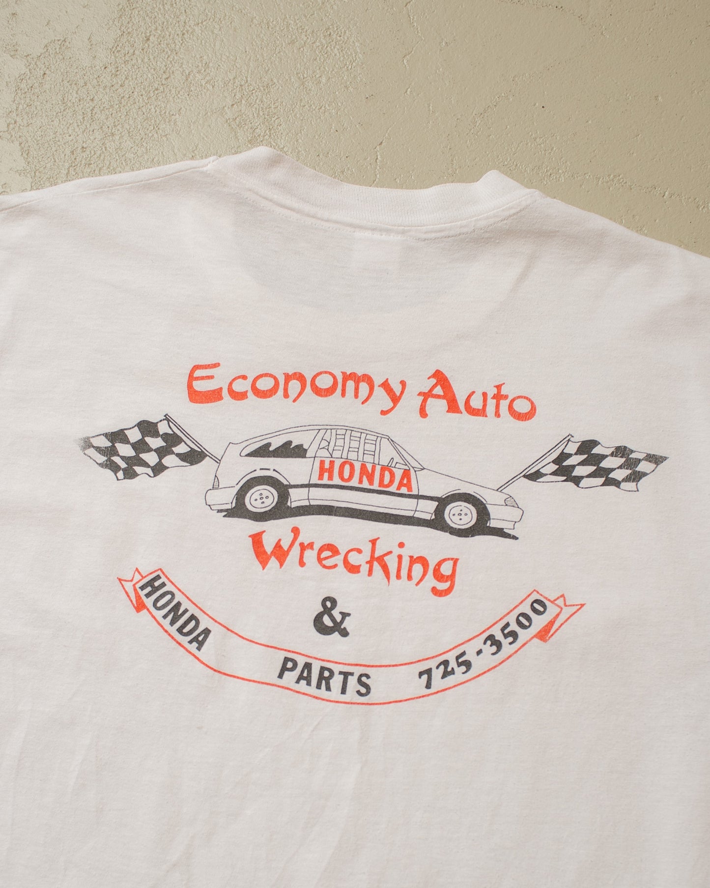 1990s Auto Wrecking & Honda Parts T-shirt white - XL/XXL