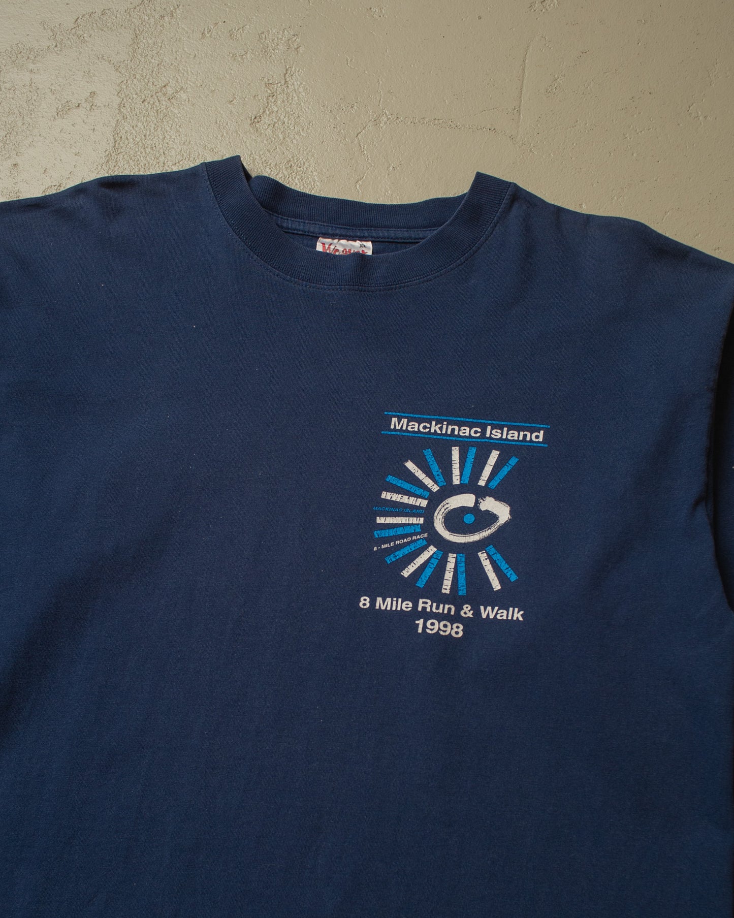1990s Mackinac Island 8-Mile Road Race Longsleeve blue - XL