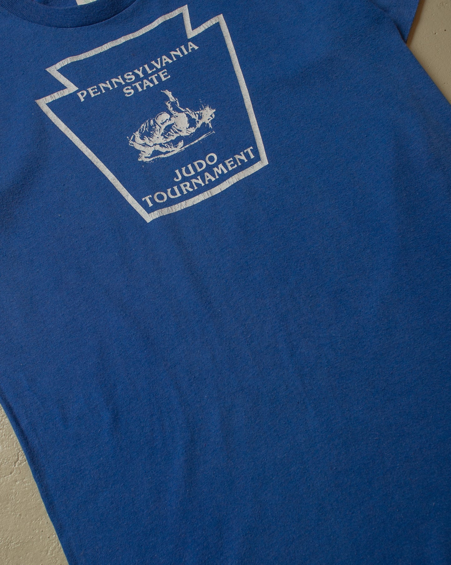 1980s Penn State Judo Tshirt blue - M