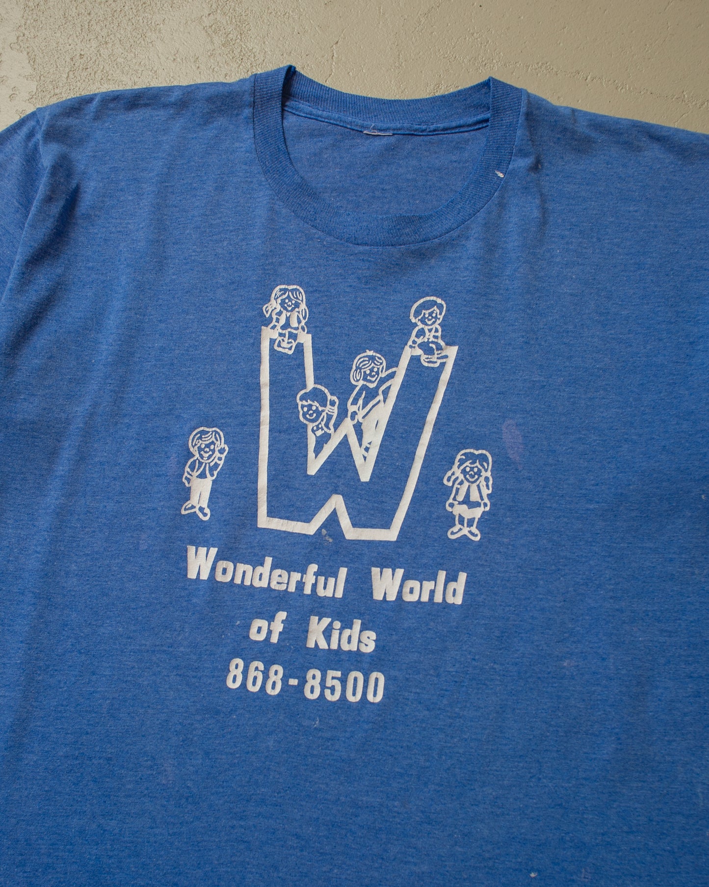 1980s Painter Wonderful World of Kids T-shirt blue - L