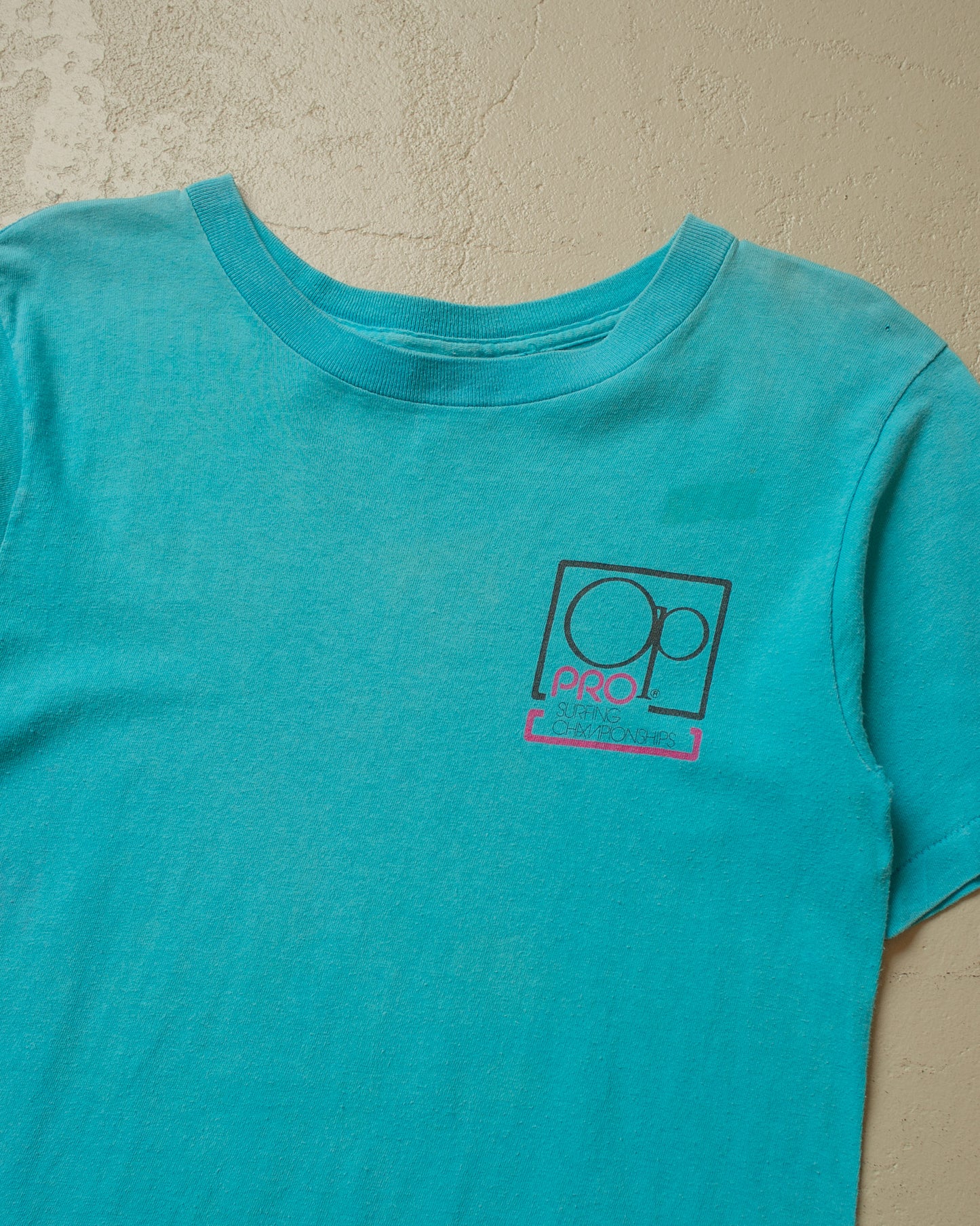 1988 Ocean Pacific Surf Championship T-shirt turquoise - S/M