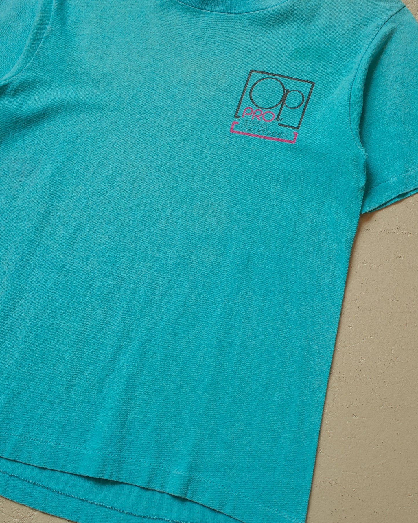 1988 Ocean Pacific Surf Championship T-shirt turquoise - S/M
