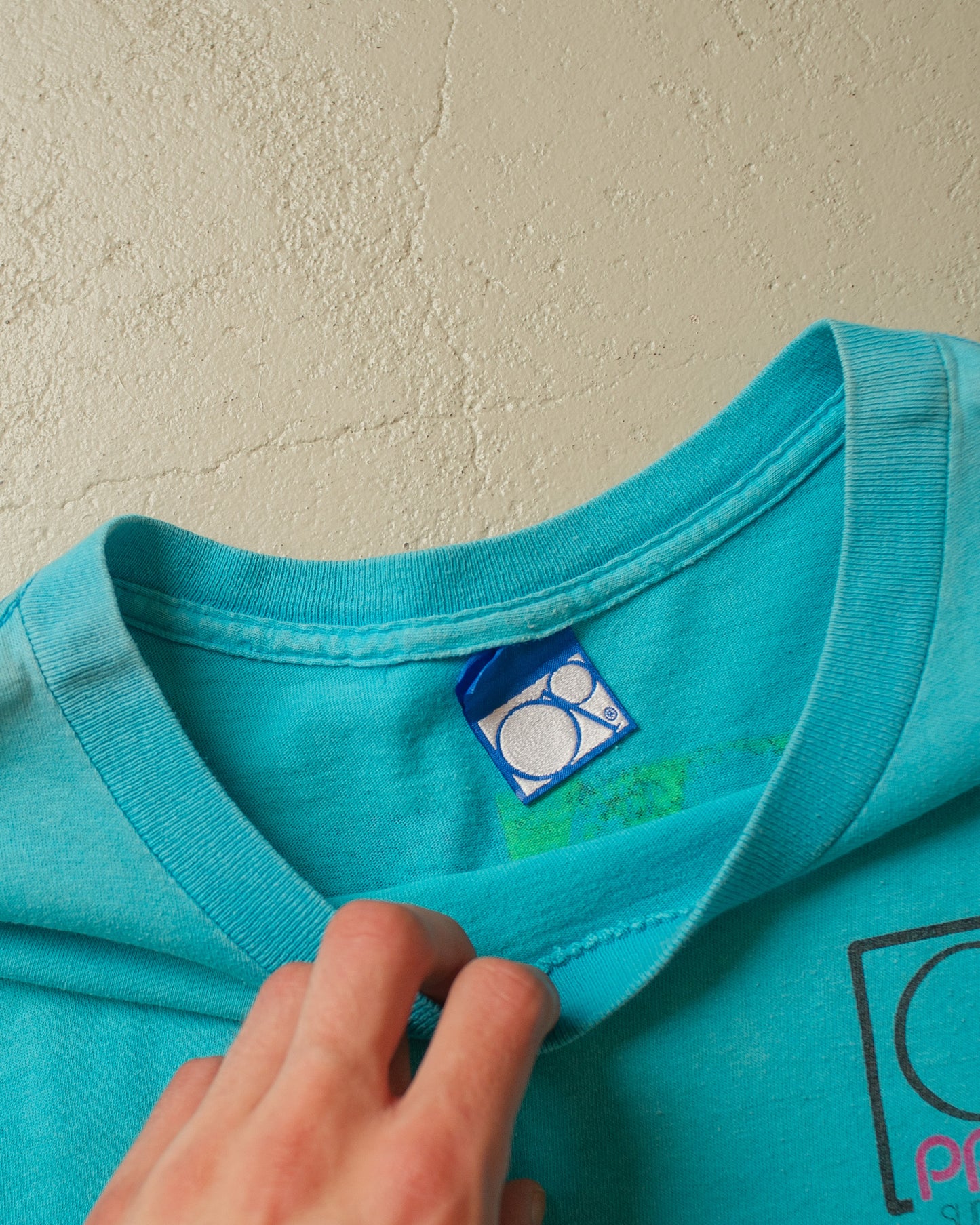 1988 Ocean Pacific Surf Championship T-shirt turquoise - S/M