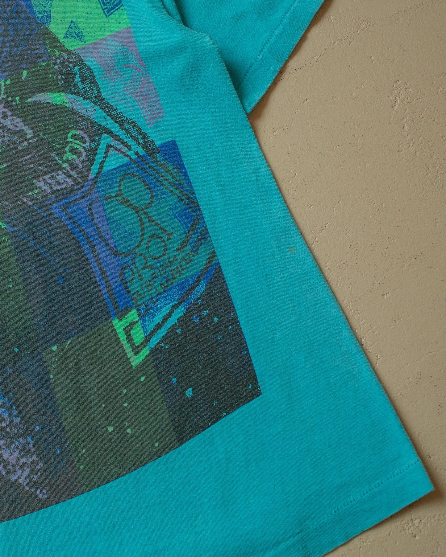 1988 Ocean Pacific Surf Championship T-shirt turquoise - S/M