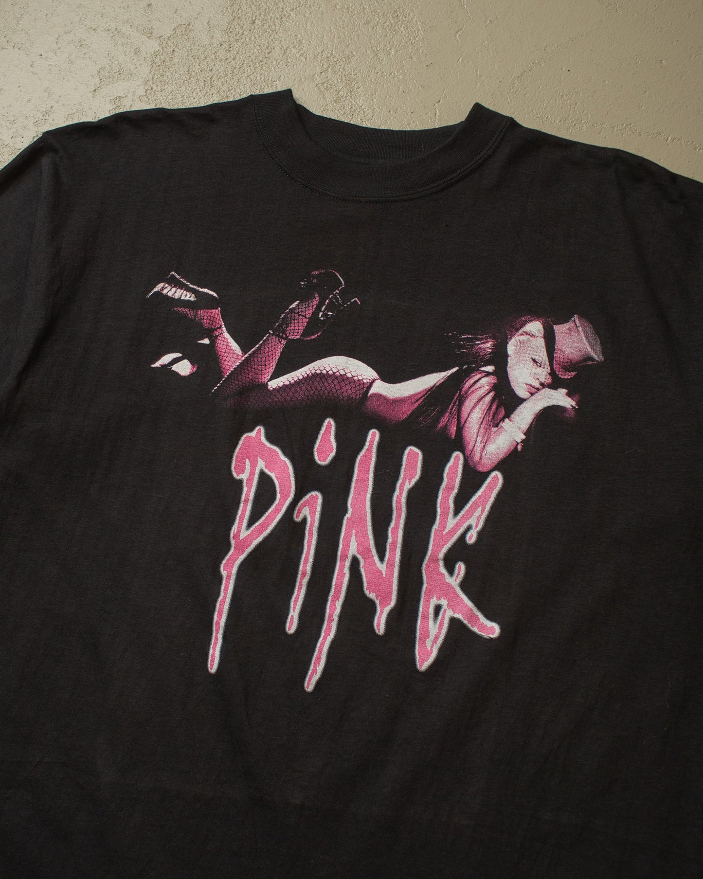 2000s Pink Bootleg T-shirt black - XL