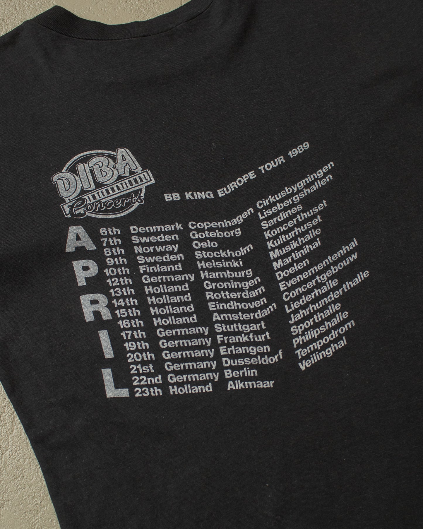 1989 BB King Europe Tour T-shirt black - M