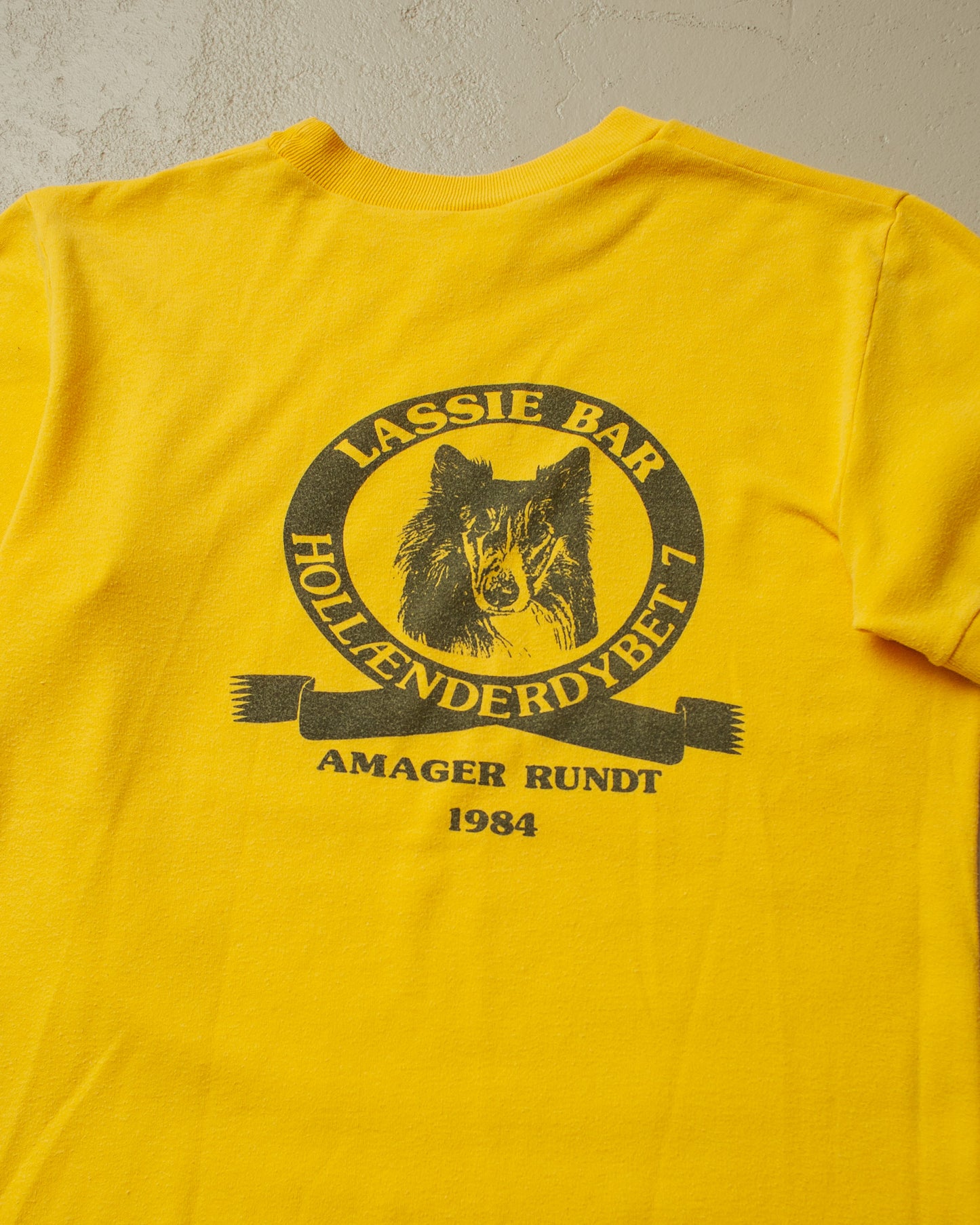 1984 Lassie Bar T-shirt yellow - M/L