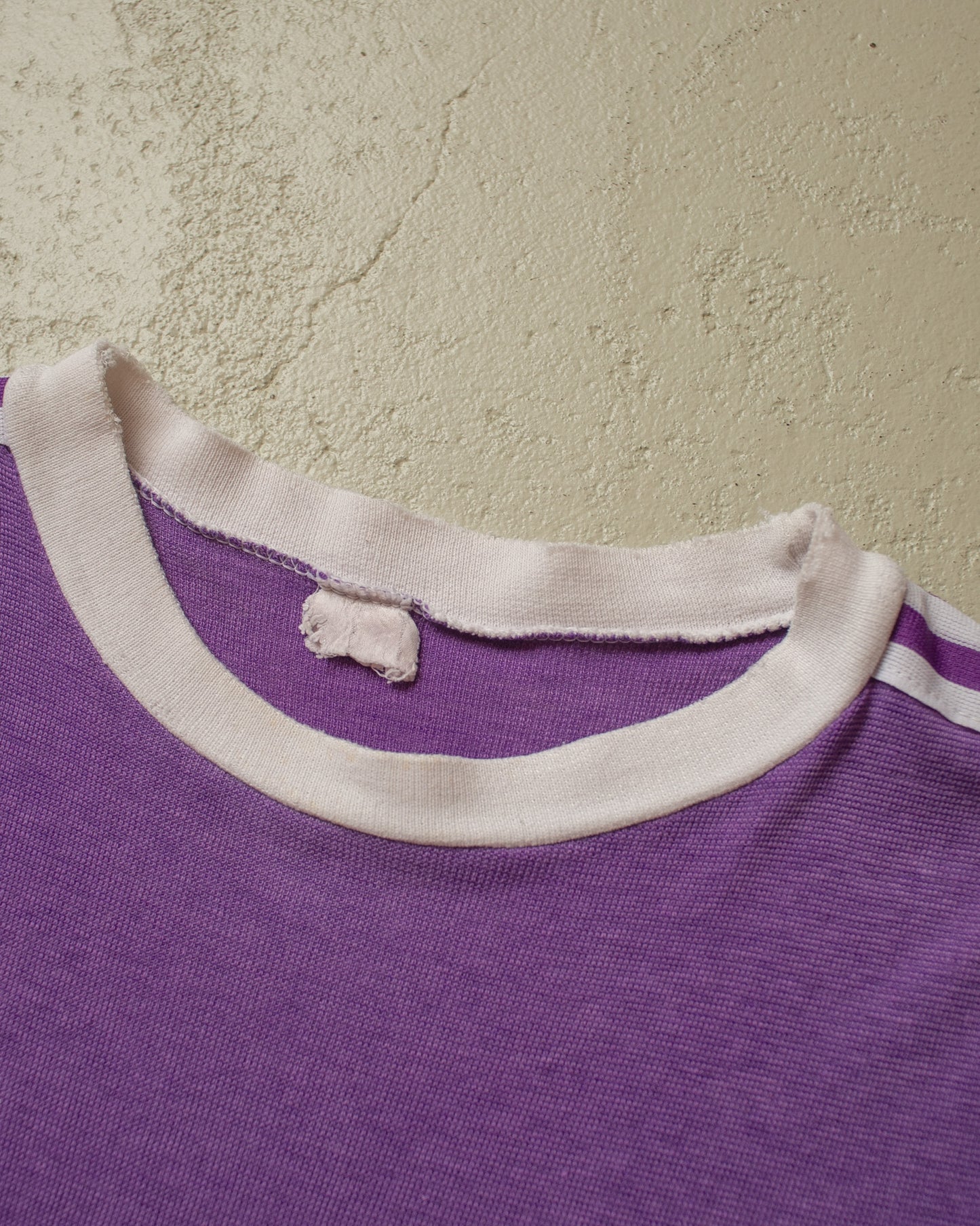 1980s Adidas Ringer T-shirt purple - M