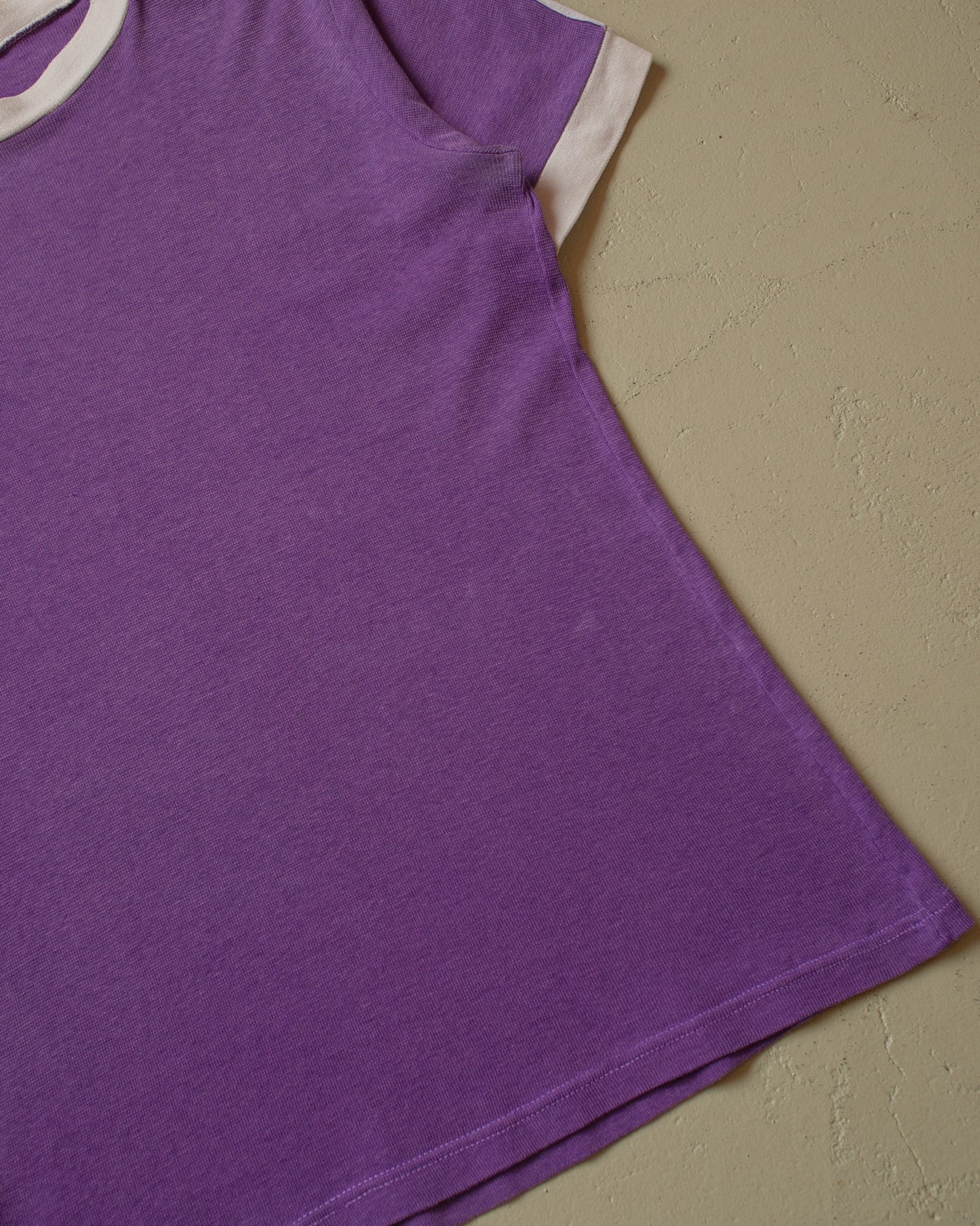 1980s Adidas Ringer T-shirt purple - M