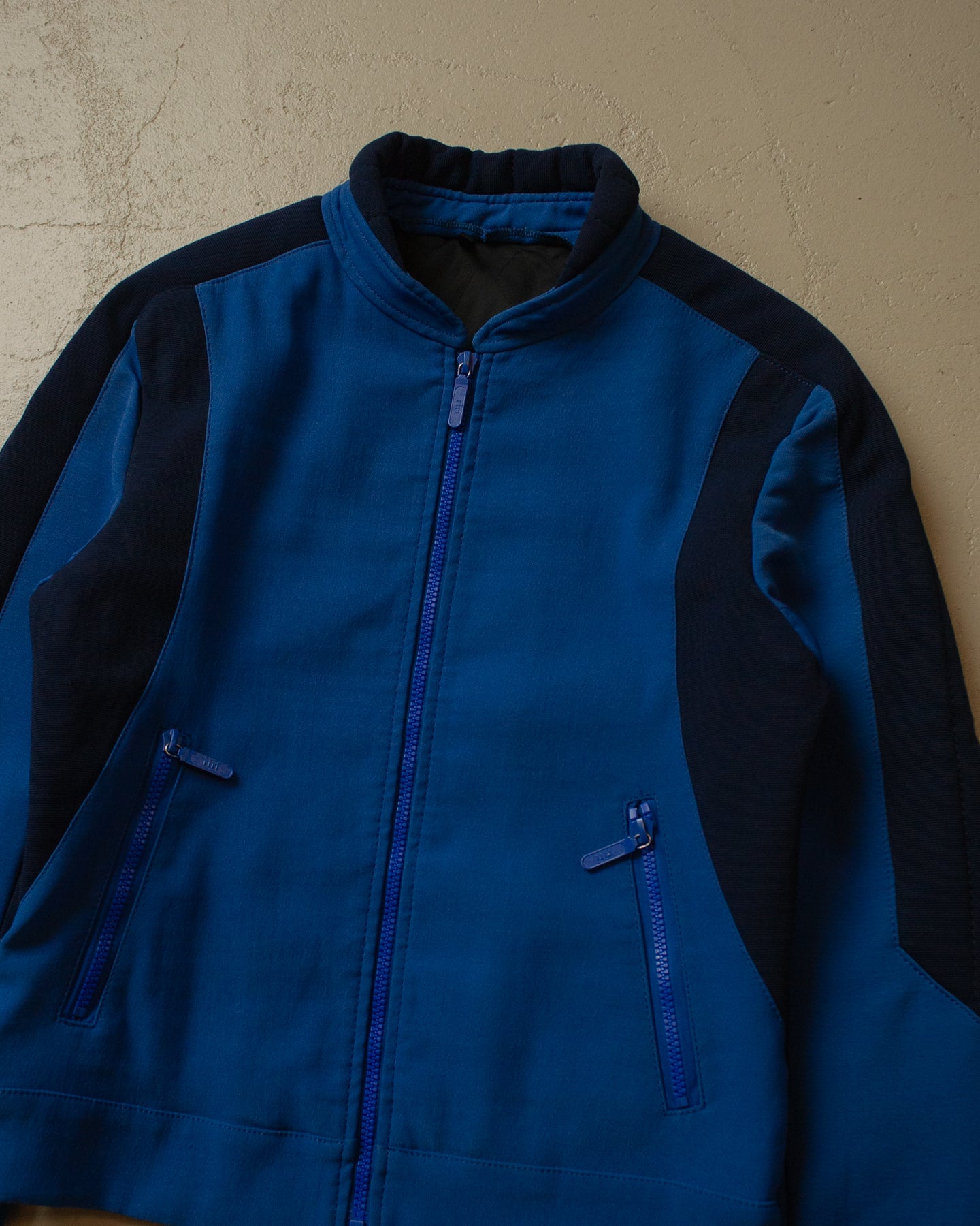 80s/90s Lahco Two Tone Biker Jacket blue - S/M