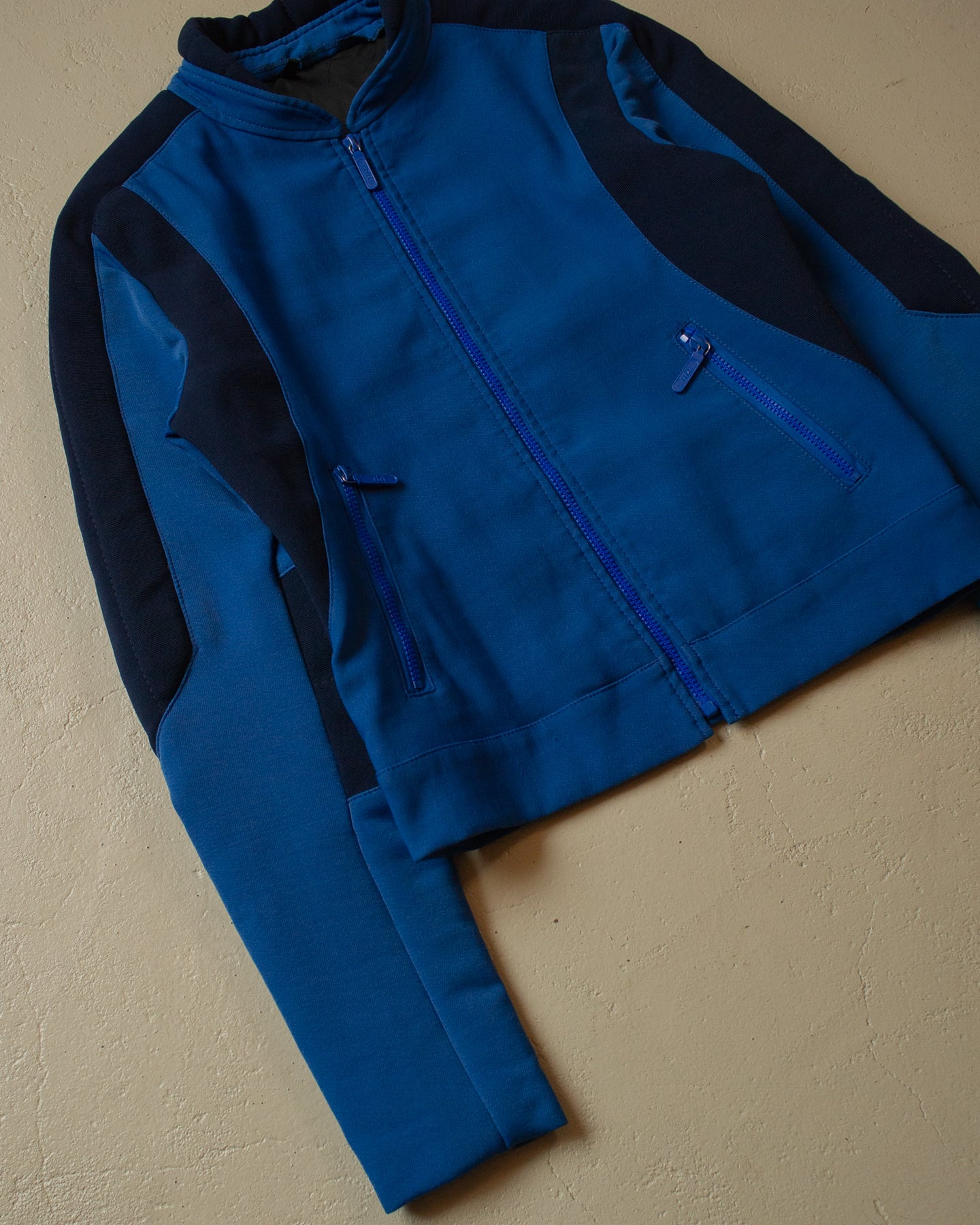 80s/90s Lahco Two Tone Biker Jacket blue - S/M