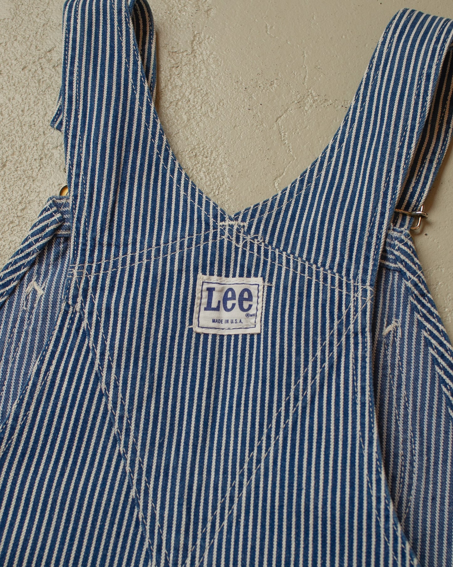 1980s Lee Hickory Stripe Overalls blue - 31