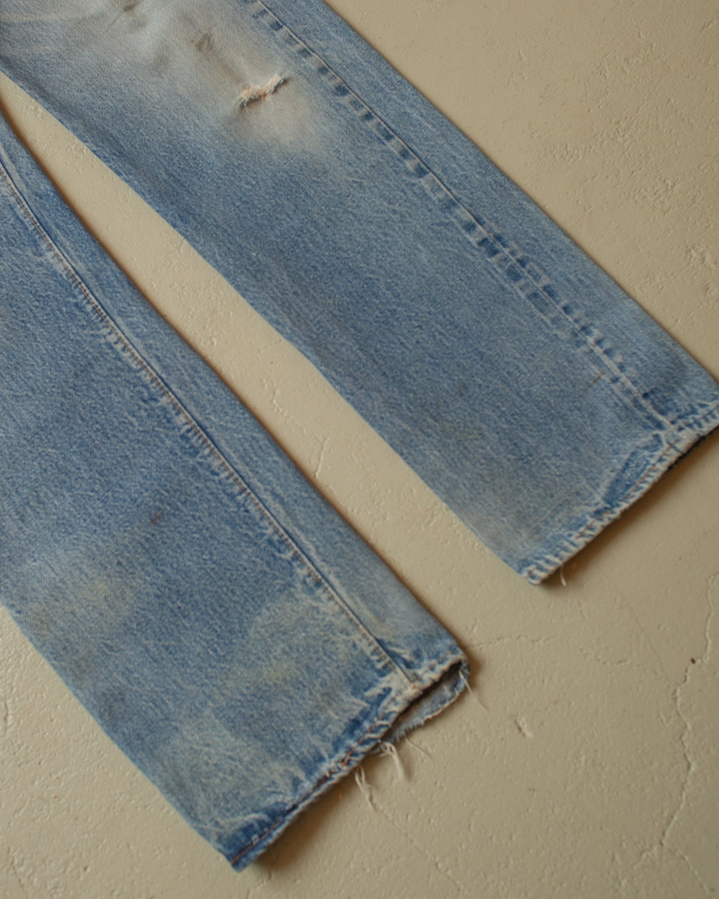 1980s repaired Levi´s 501 Selvedge Jeans blue - 32x34