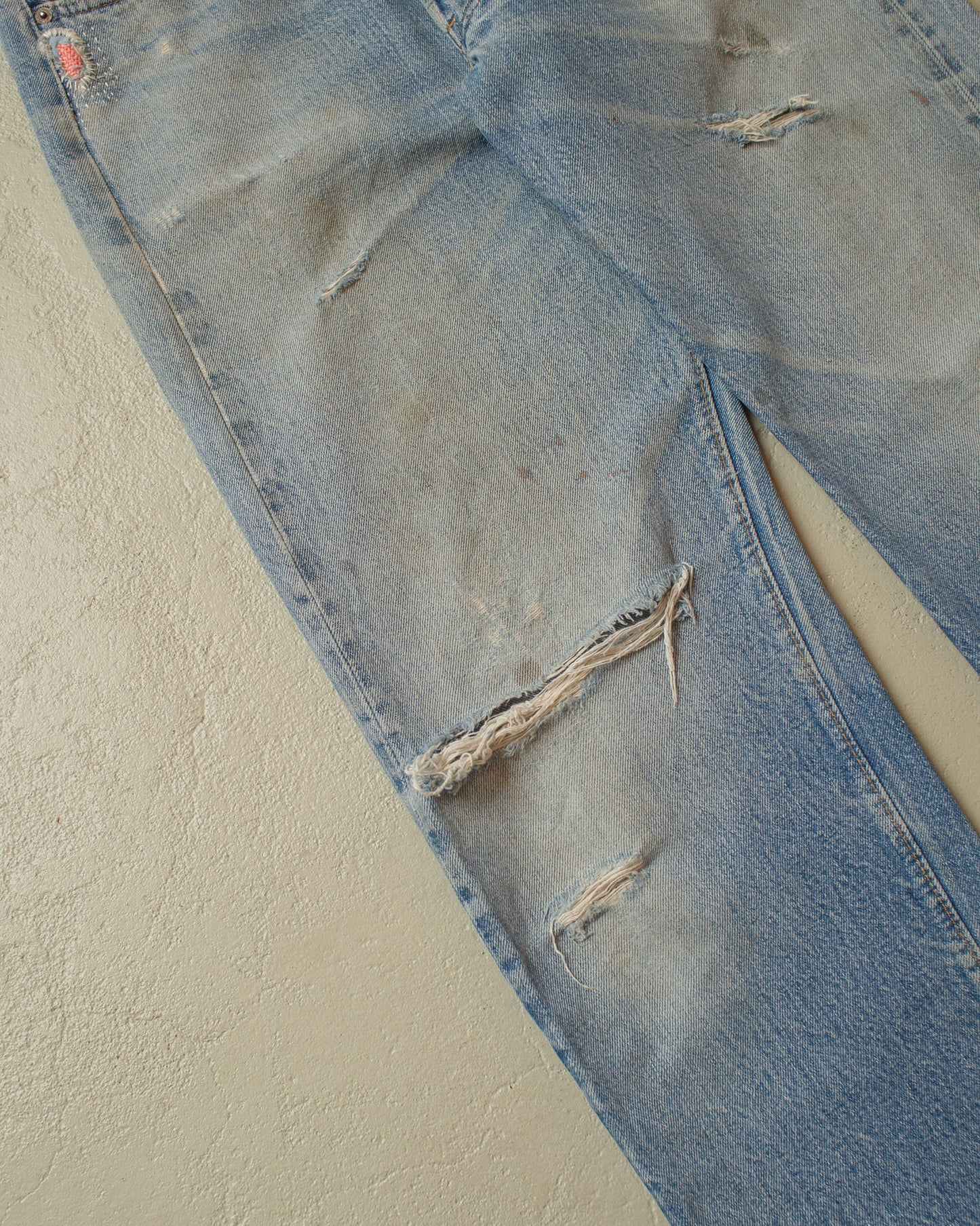 1980s repaired Levi´s 501 Selvedge Jeans blue - 32x34