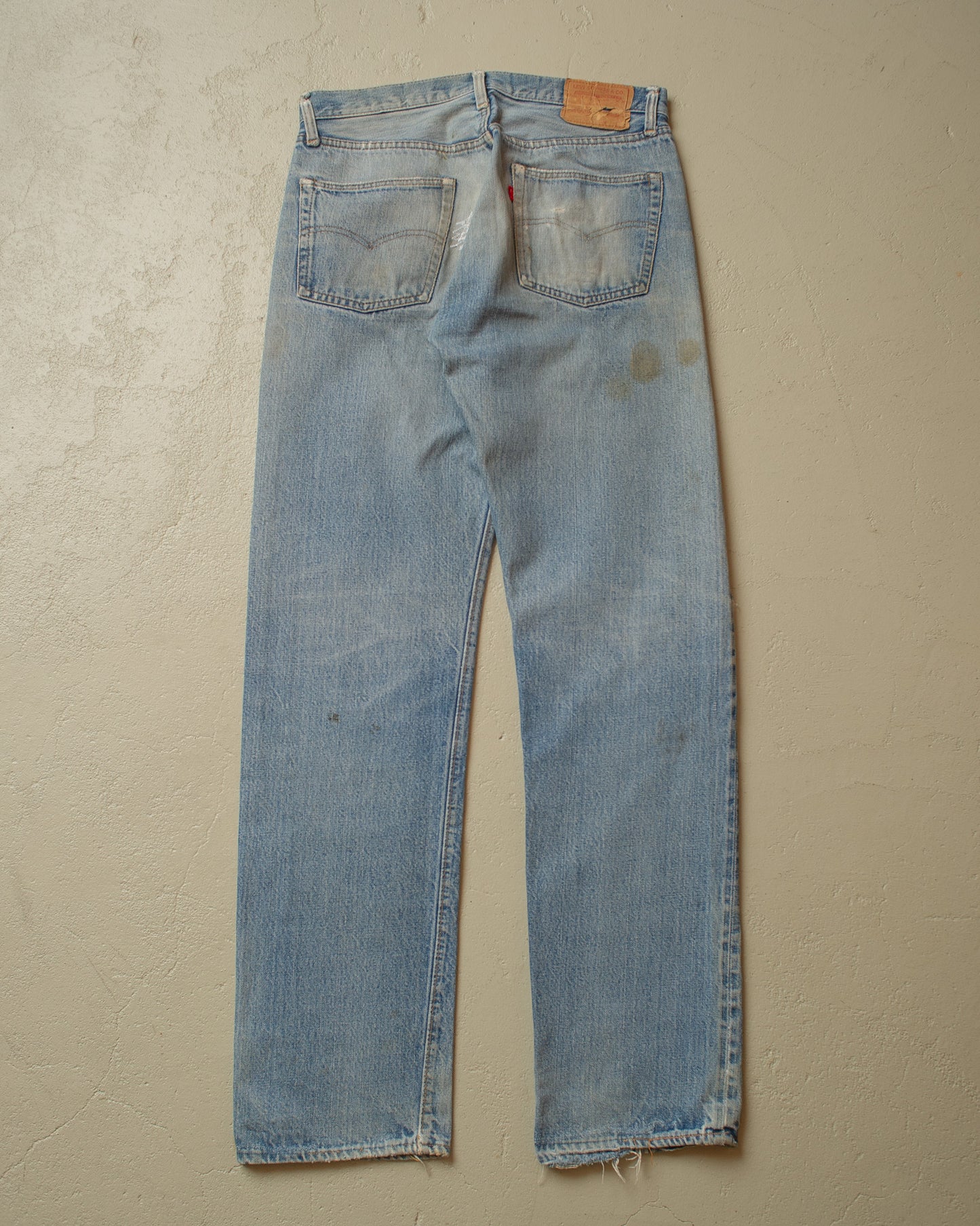 1980s repaired Levi´s 501 Selvedge Jeans blue - 32x34