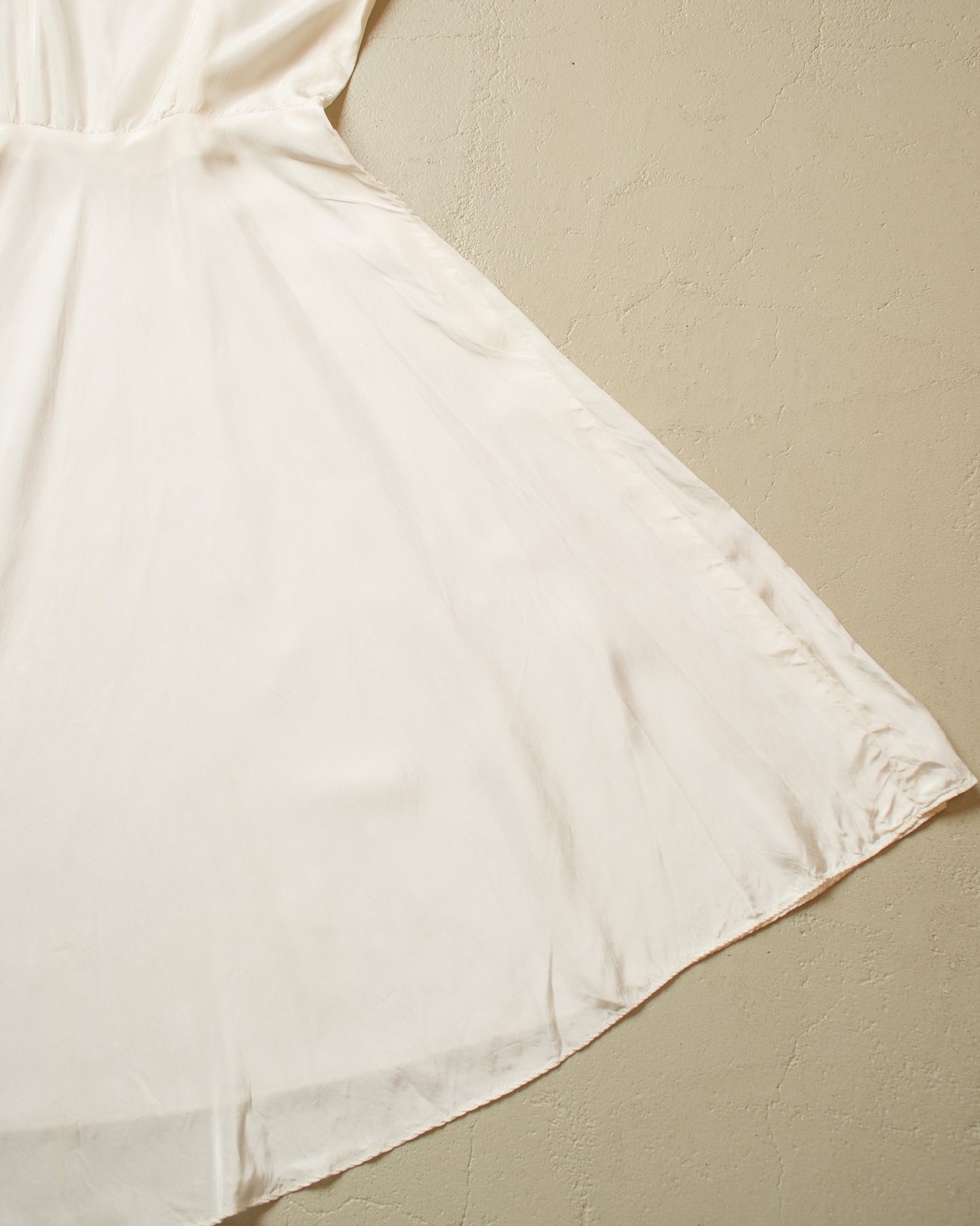 1950s/60s Womens Silk Dress white - S/M