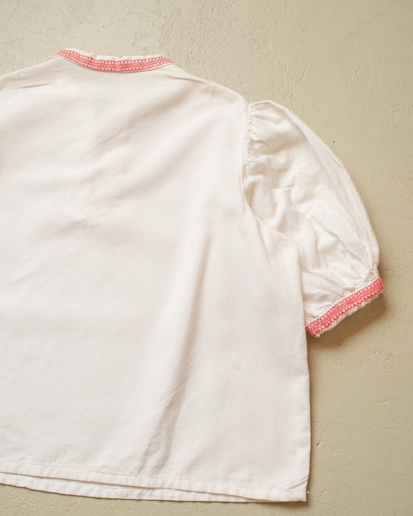 1940s/50s Womens German Traditional Blouse white - L/XL