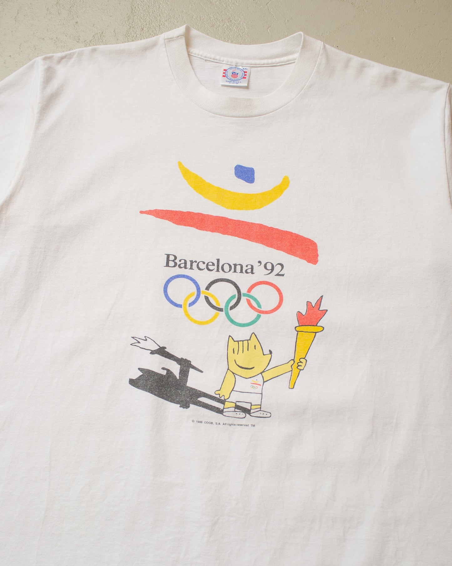1992 Barcelona Olympics Mascot T-shirt white - XL/XXL