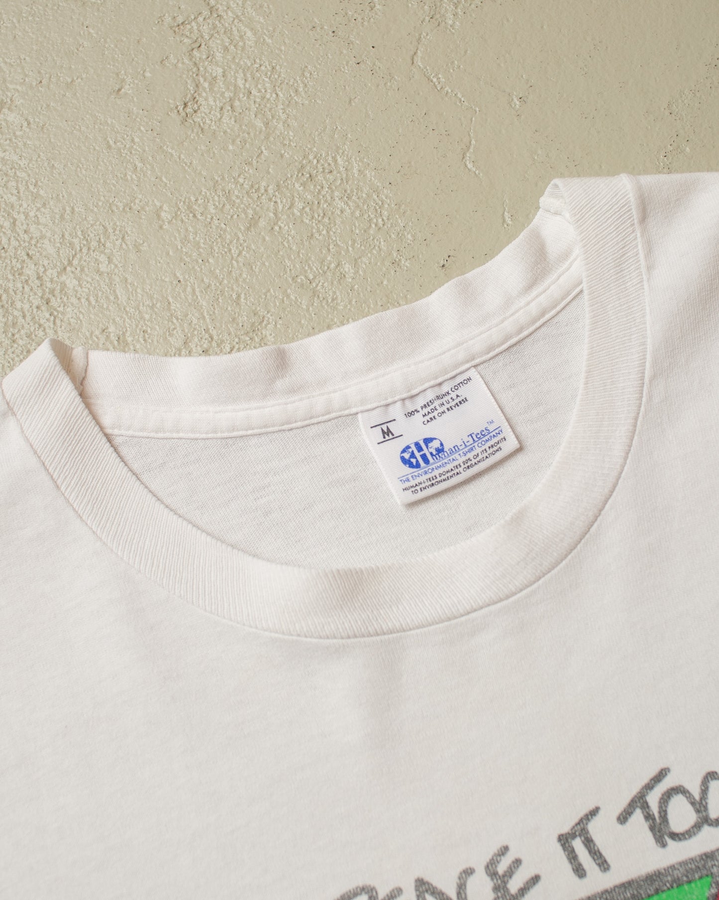 1993 Human-i-Tees "Lets Peace it together" T-shirt white - M