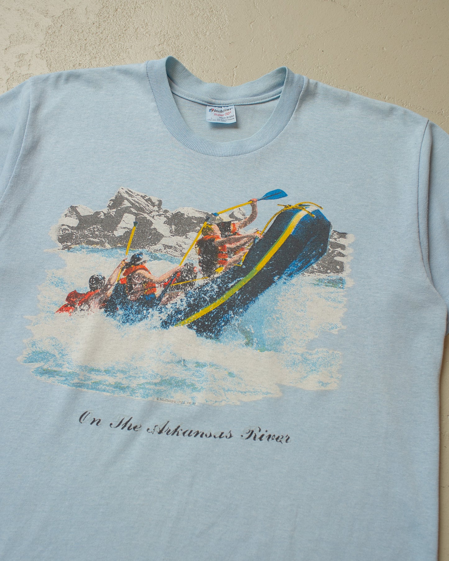 1988 Arkansas River Rafting T-shirt blue - M