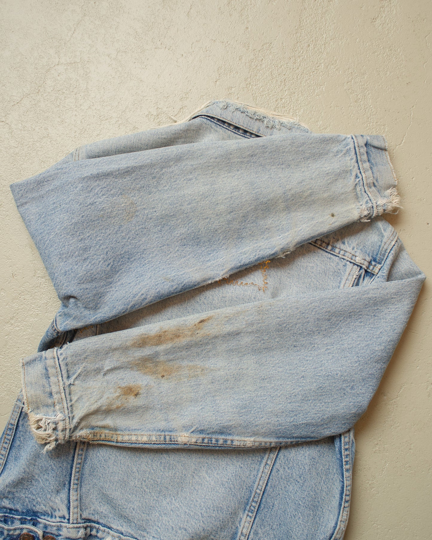 1980s distressed Levi´s Type 3 Denim Jacket blue - M