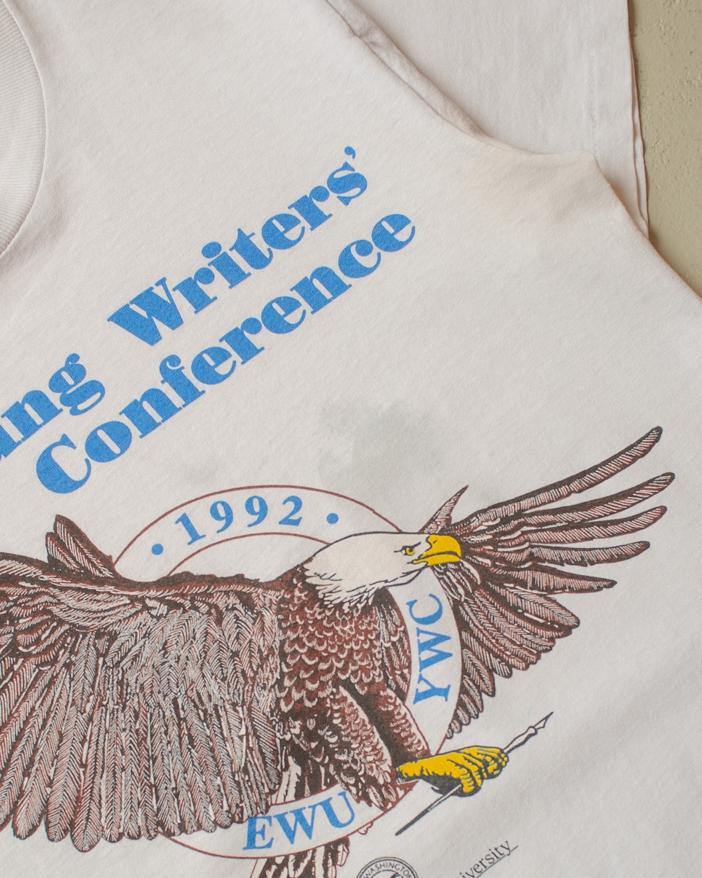 1992 Young Writers Conference EWU T-shirt white - S/M