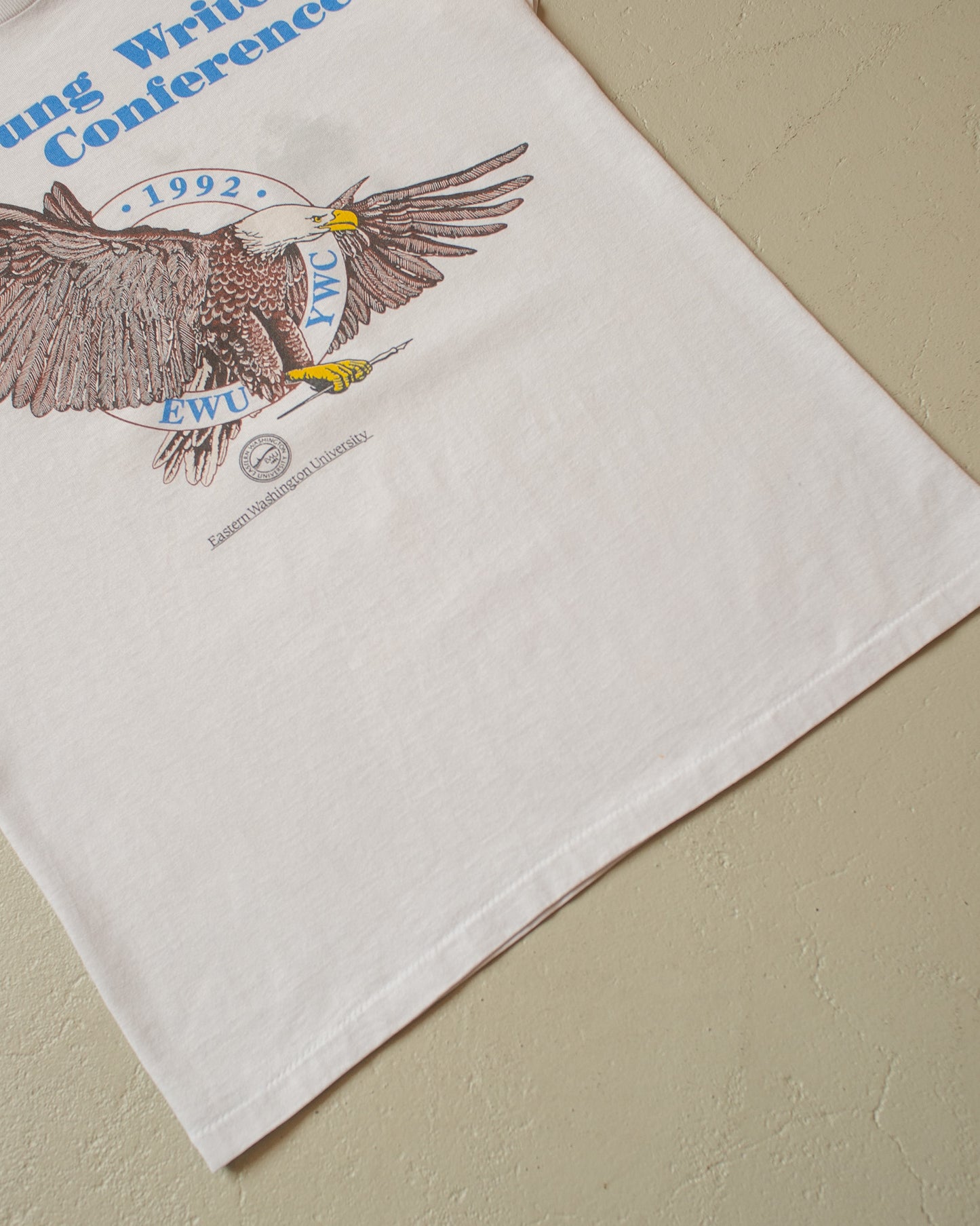 1992 Young Writers Conference EWU T-shirt white - S/M