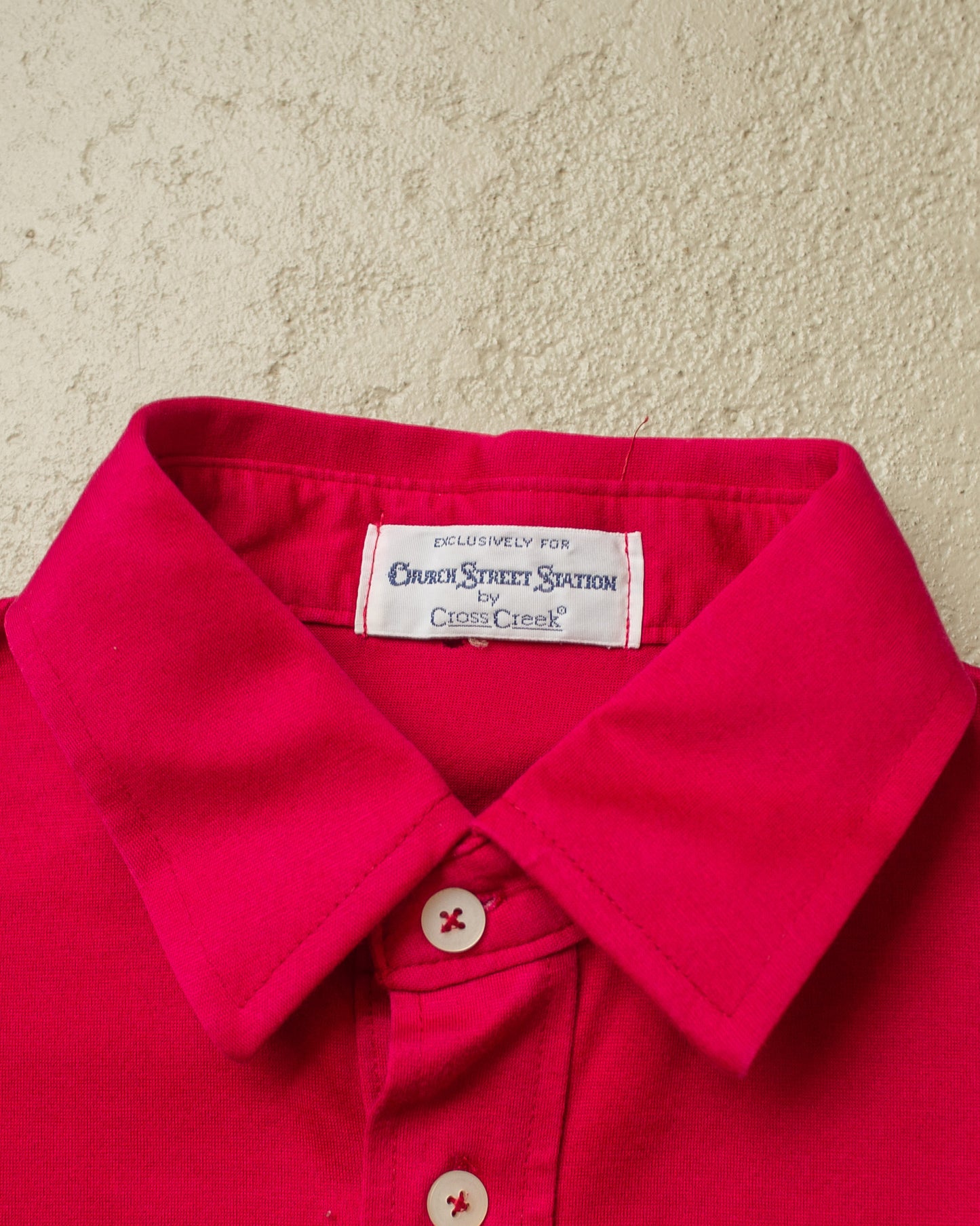 1980s Cross Creek Work Polo pink - XL