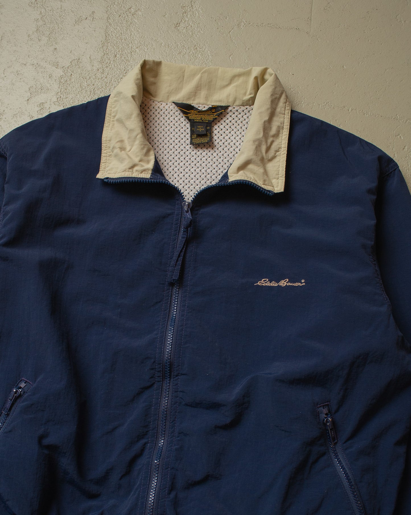 1980s Eddie Bauer Windbreaker navyblue - L/XL