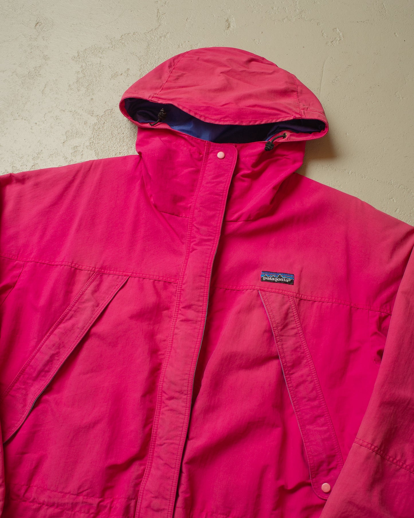 1980s Womens Faded Patagonia Parka pink - L/XL